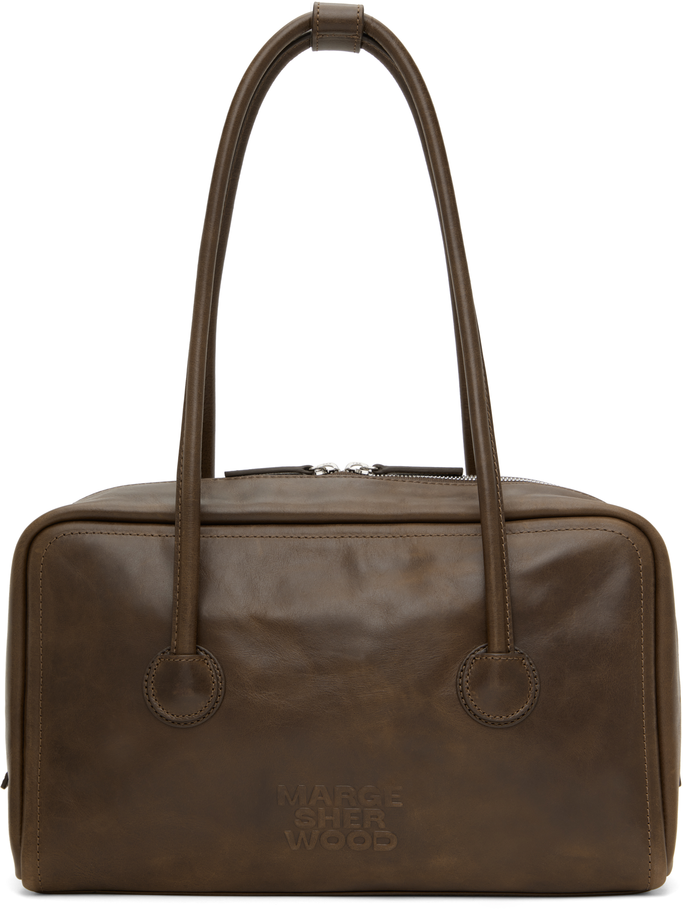 MARGESHERWOOD Brown Soft Boston Bag