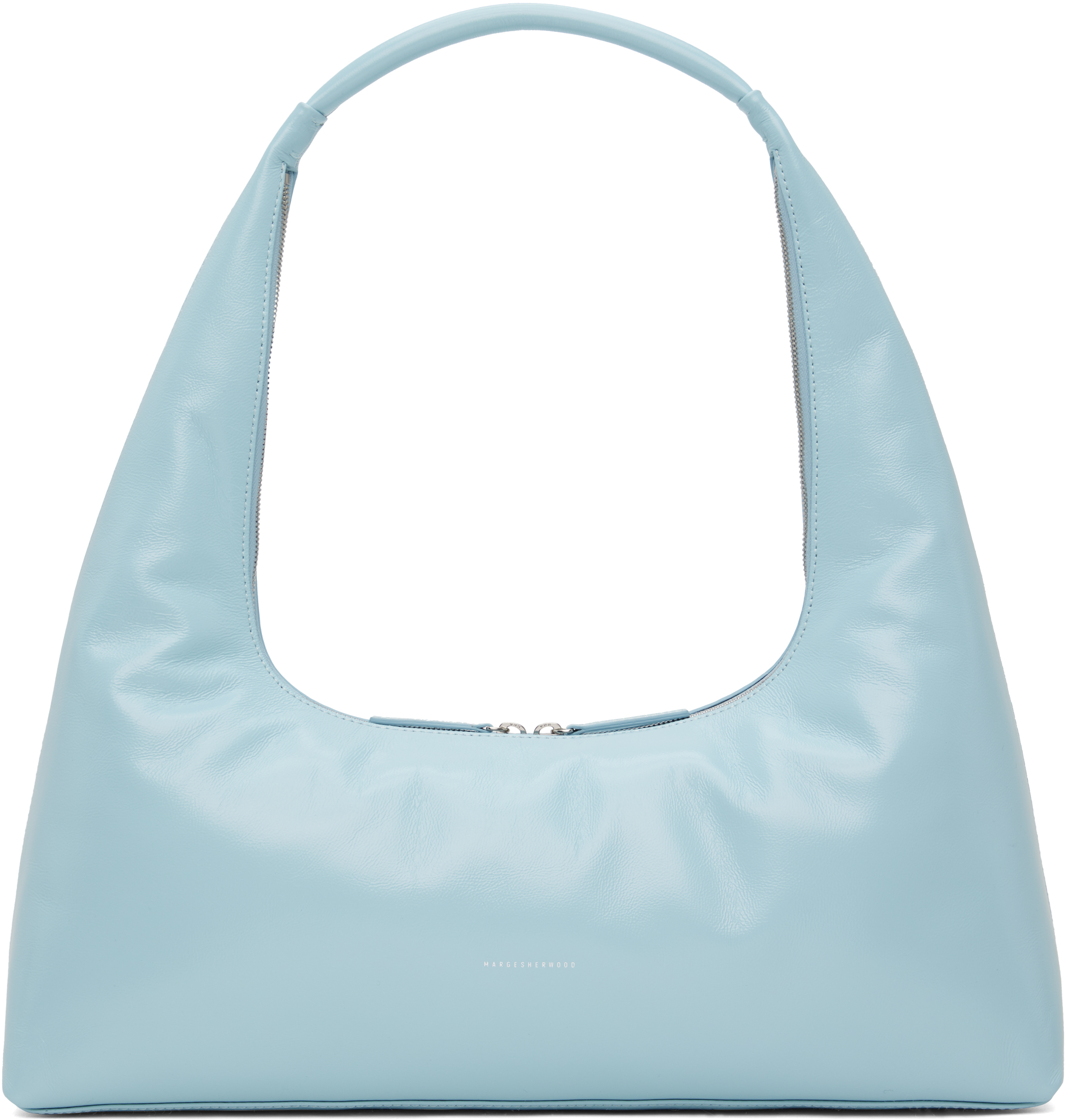 ☆MARGE SHERWOOD☆ ZIPPER SMALLdream blue glossy plain Marge Sherwood Zipper Small Bag in Blue | Lyst