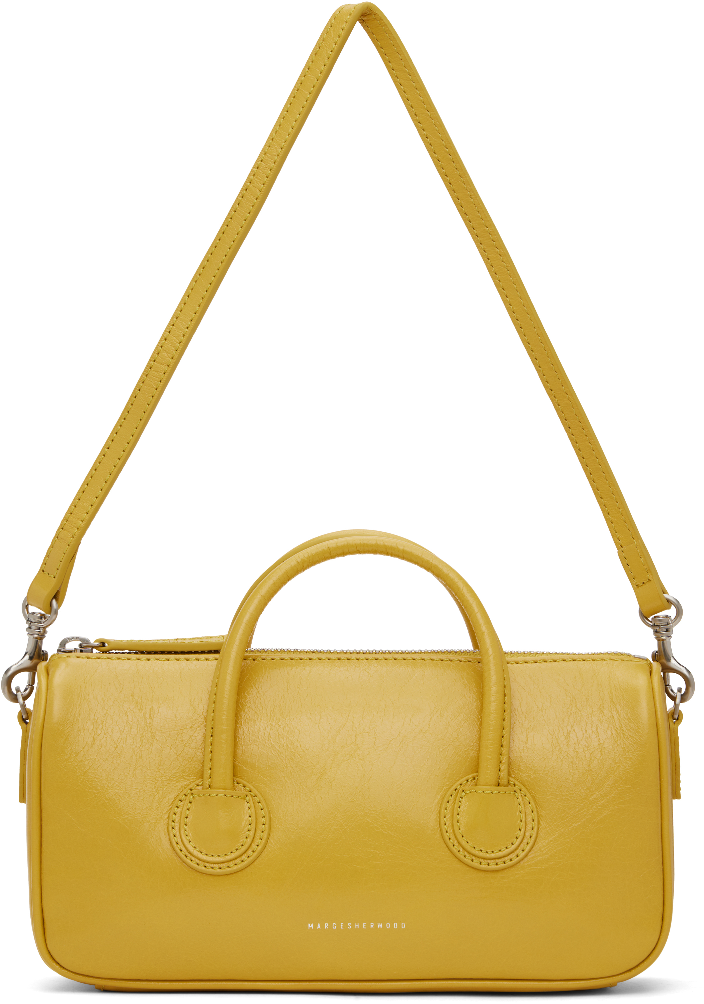 [MARGESHERWOOD]★ZIPPER SMALL PVC MARGESHERWOOD: Yellow Zipper Small Bag | SSENSE