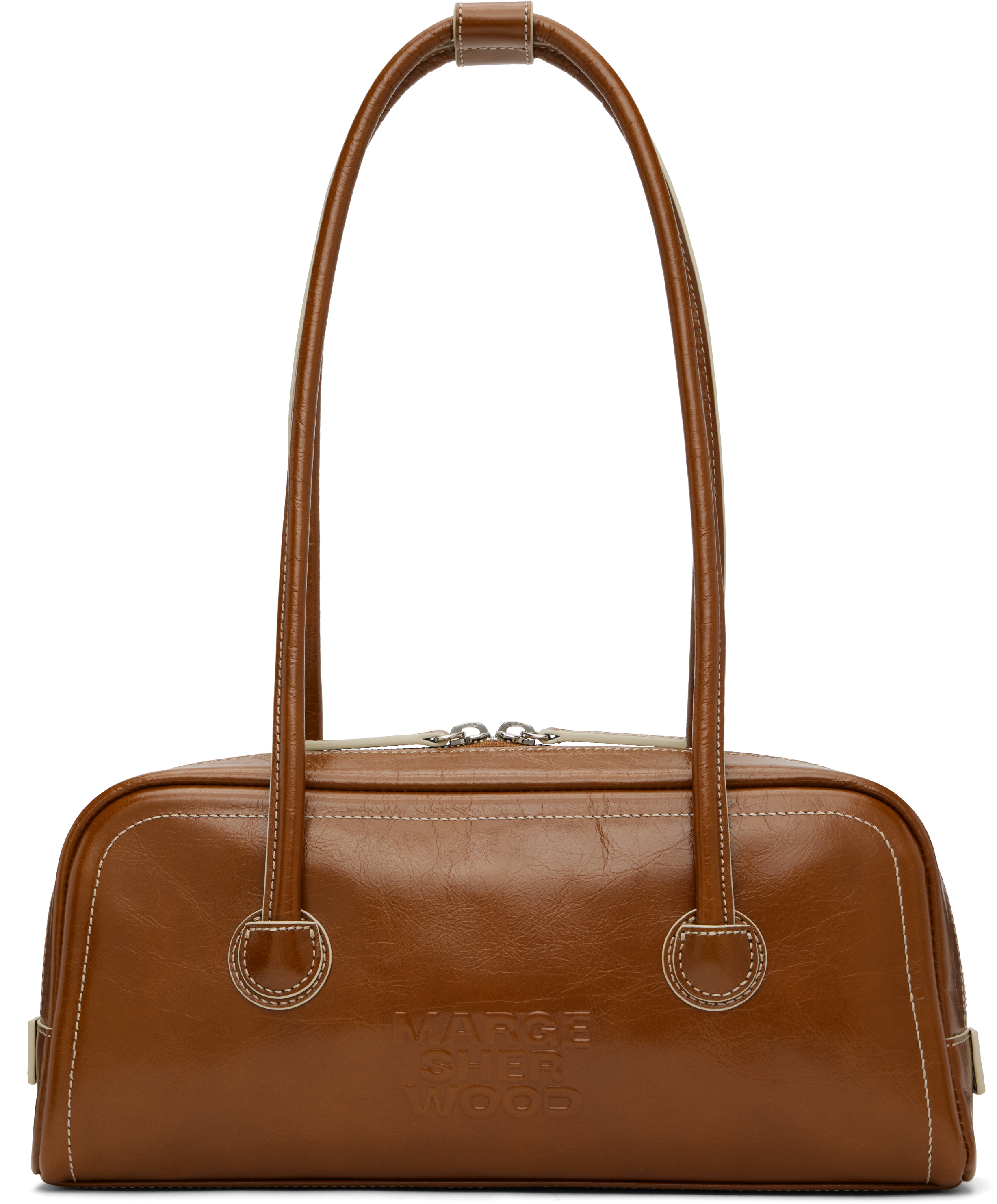 MARGESHERWOOD SSENSE Exclusive Brown Soft Baguette Bag