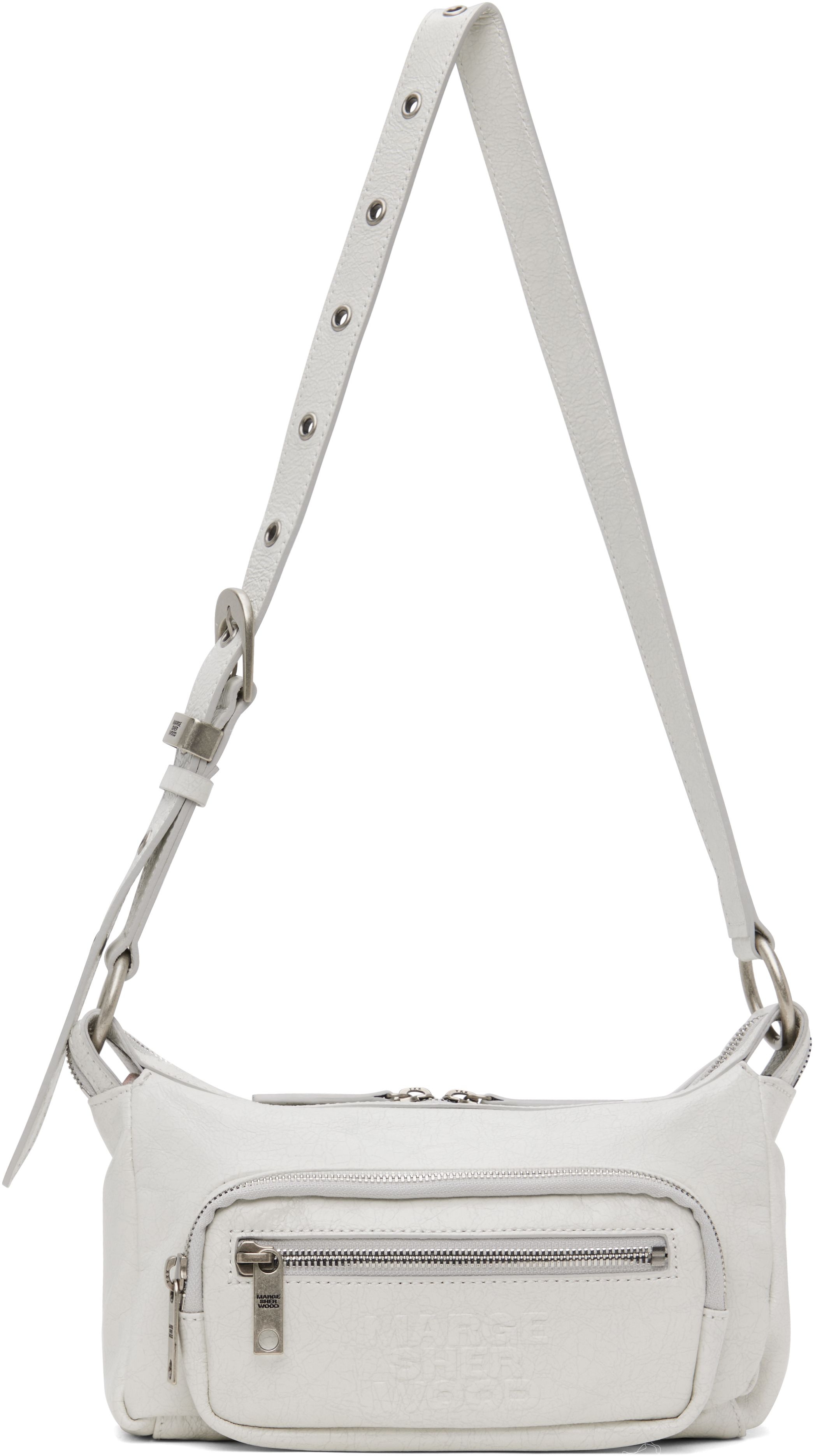 Off-White Outpocket Mini Bag by MARGESHERWOOD on Sale