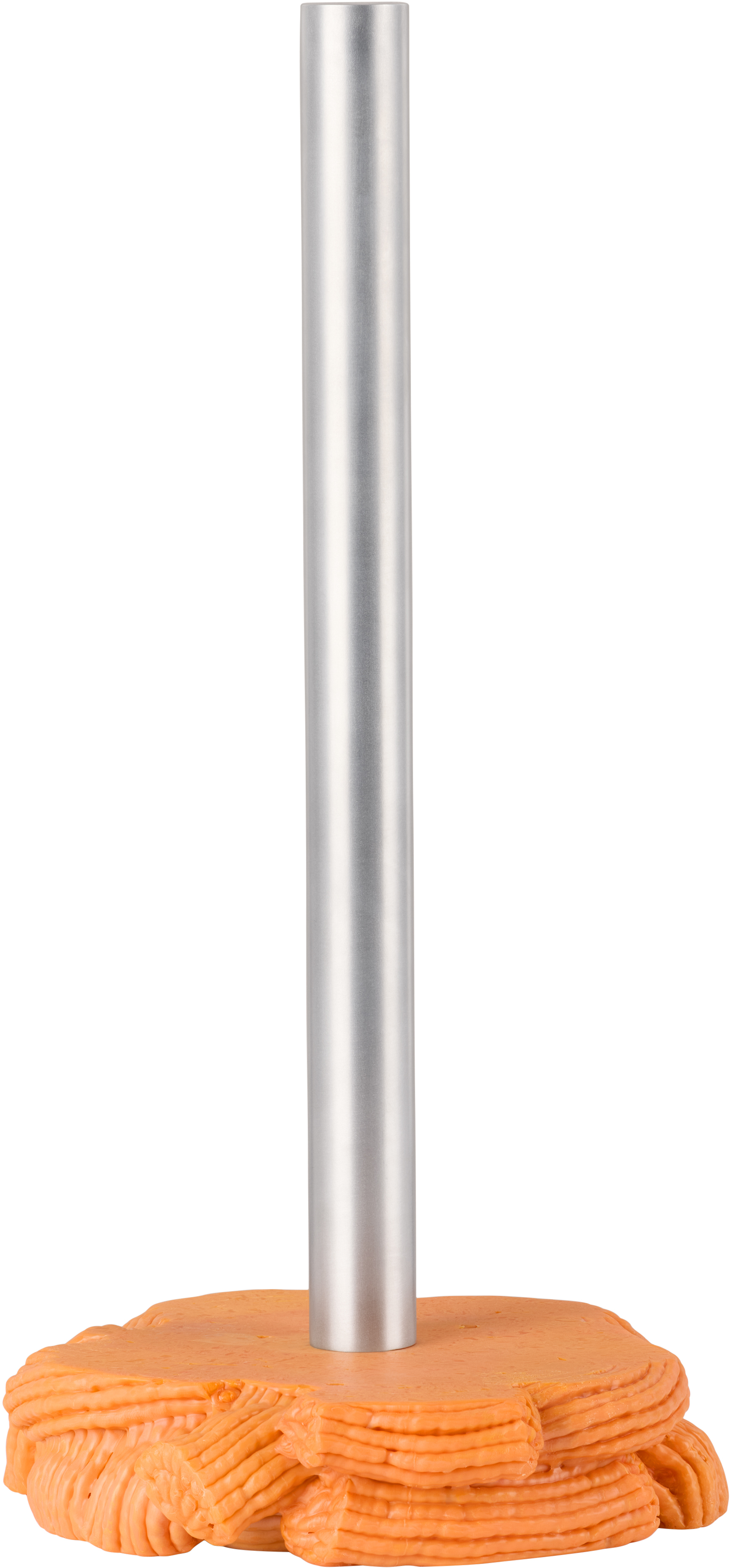 James Shaw Orange & Silver Plastic Baroque Kitchen Roll Holder In Orange
