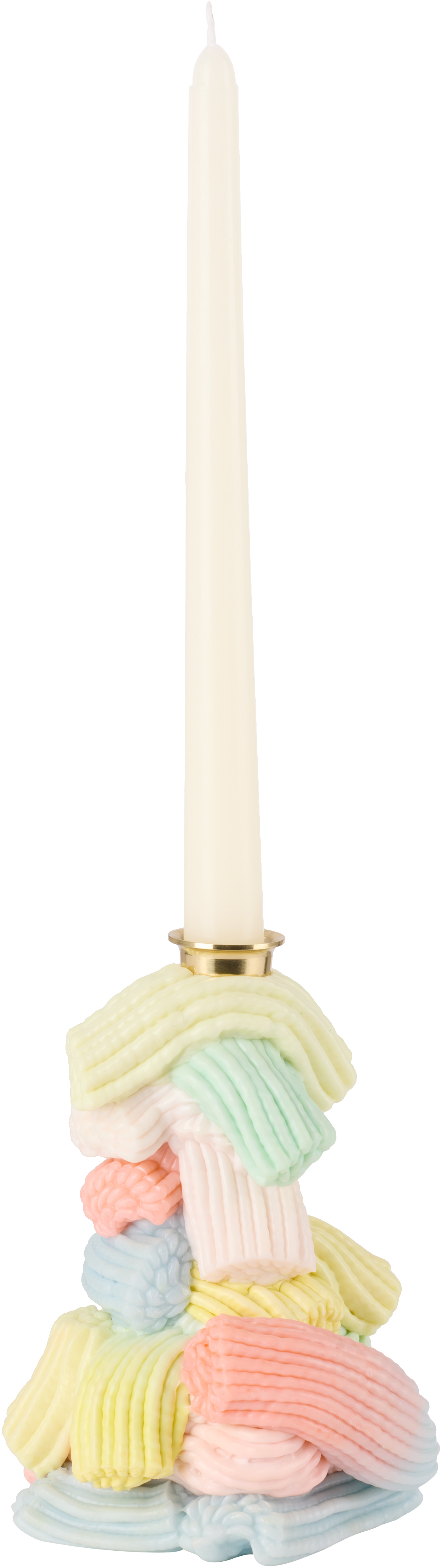 James Shaw Multicolor Plastic Baroque Candle Holder In Multi