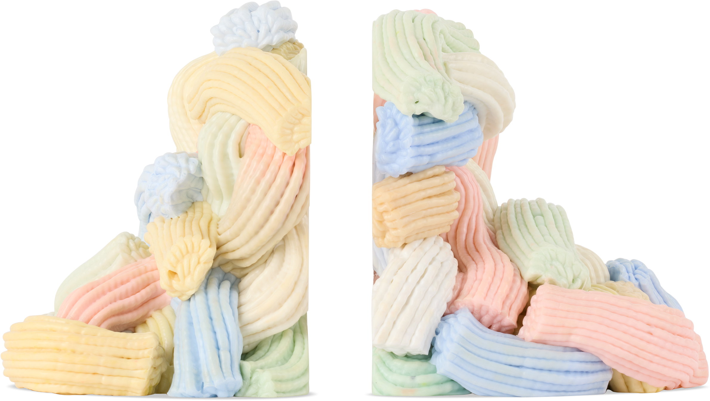James Shaw Multicolor Plastic Baroque Bookends In Multi