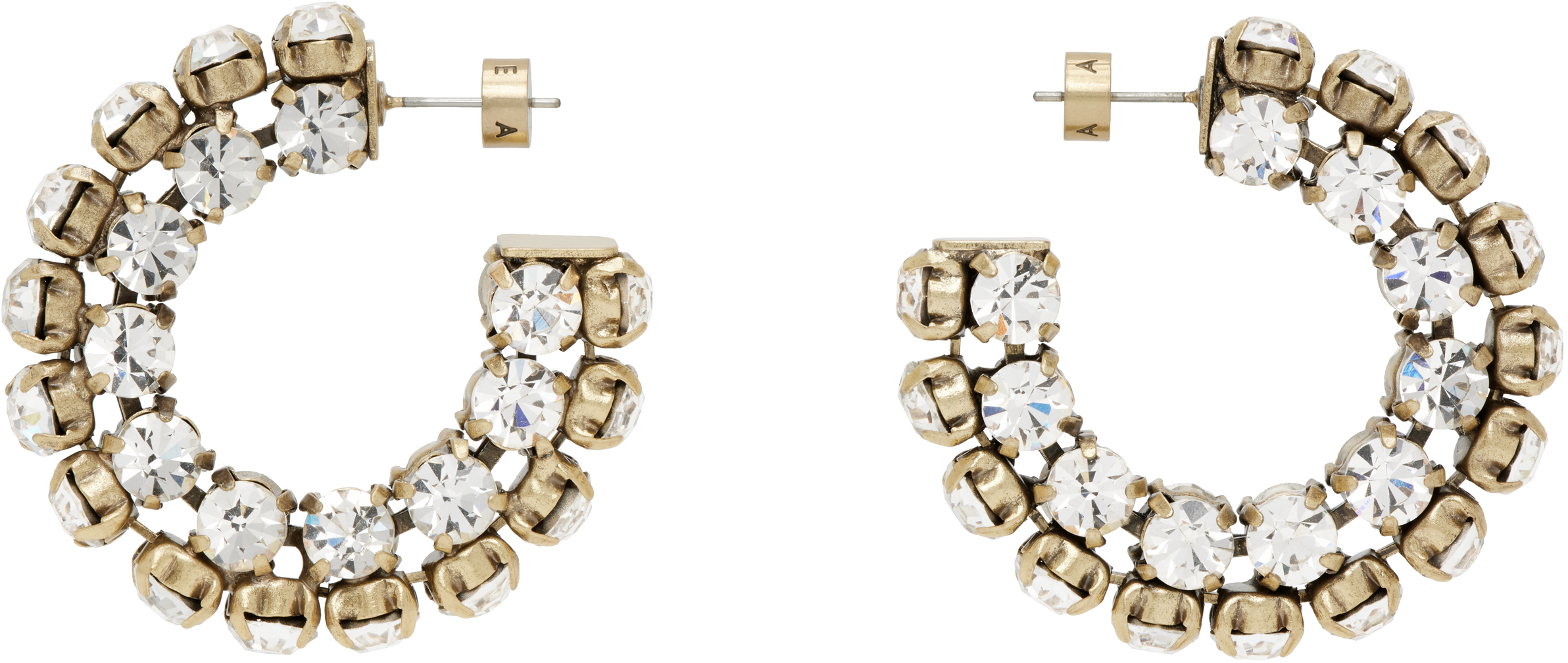 【関税込み】AREA シルバー Small Crystal フープピアス シルバー925 シルバー 極小フープピアス ミニマム 小ぶり 太め
