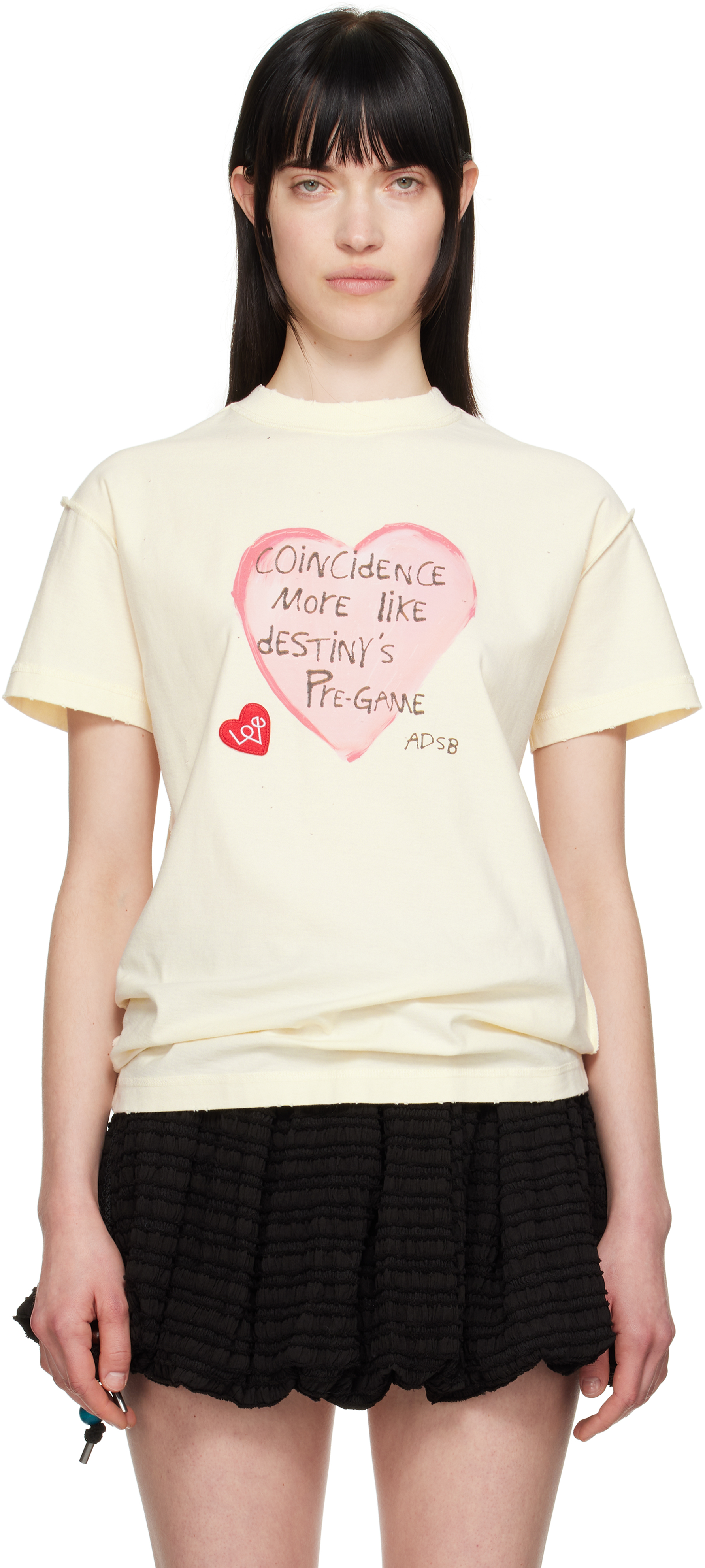 ● ANDERSSON BELL ● UNISEX HEART MESSAGE T-SHIRT Buy Andersson Bell Unisex Heart Message T-Shirt in Black