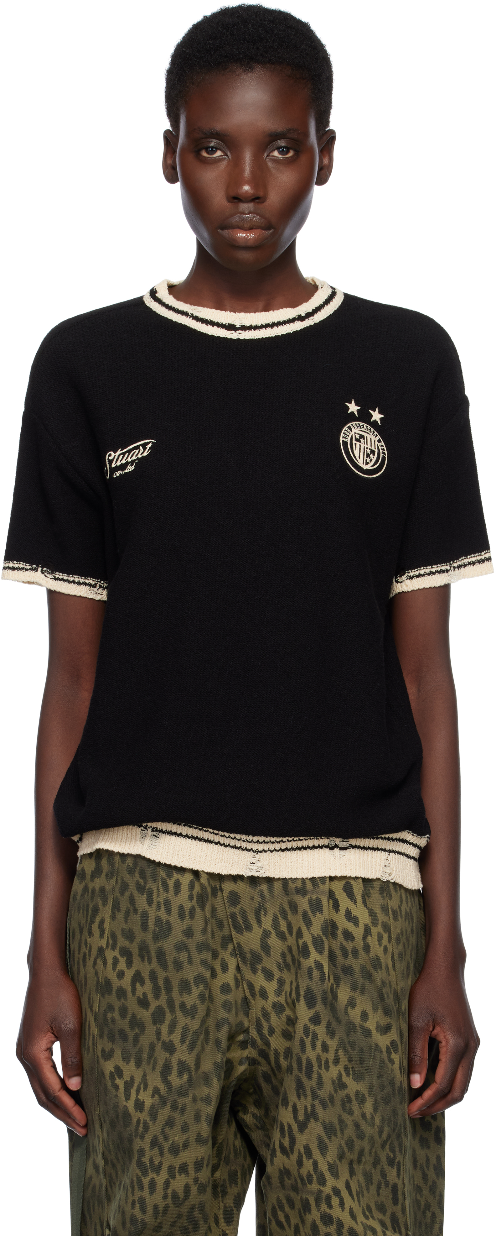 【関税込み】Andersson Bell ブラック Football 半袖トップス Andersson Bell ウィメンズ tシャツ | SSENSE 日本