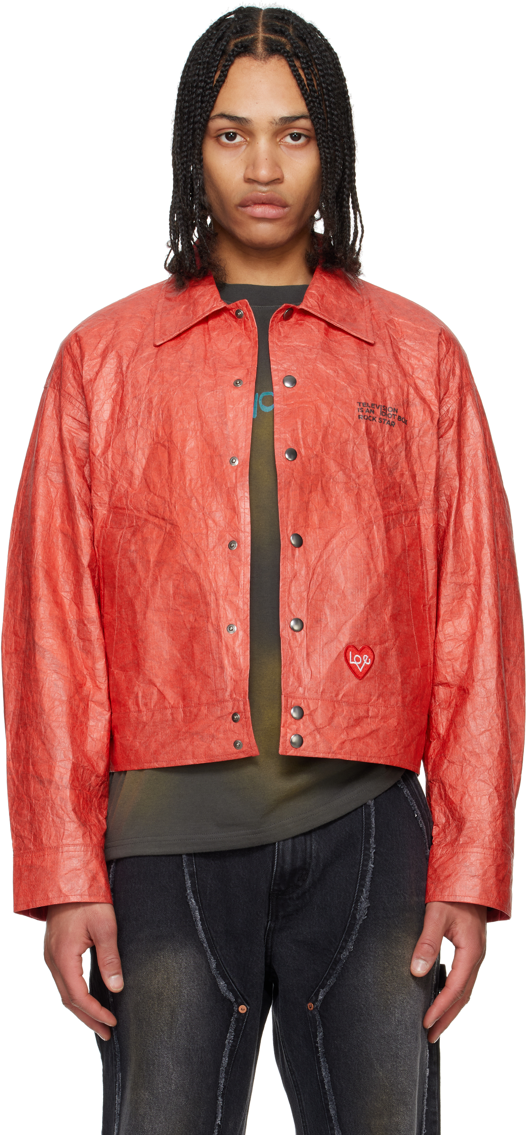 Red Guitarist Printed Tyvek Jacket