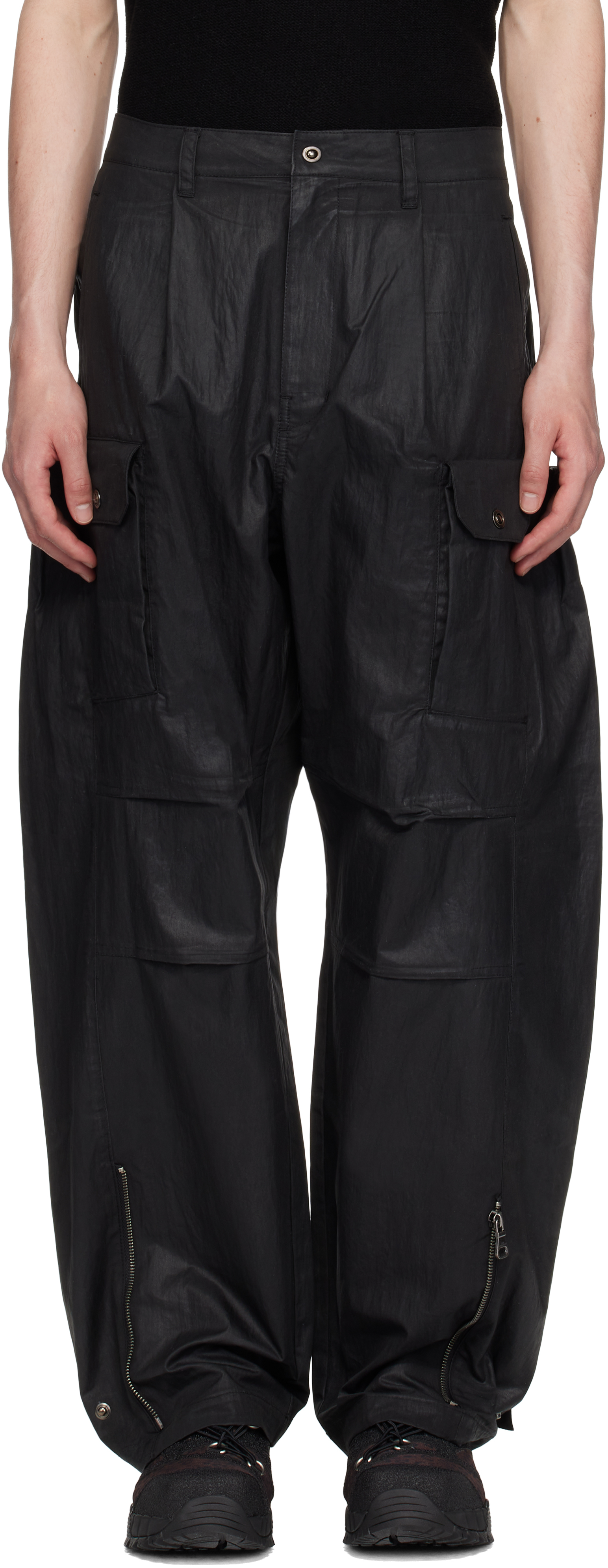 [ANDERSSON BELL]★WAXED UTILITY POCKET CARGO PANTS WAXED UTILITY POCKET CARGO PANTS apa822w(BEIGE) – Andersson Bell