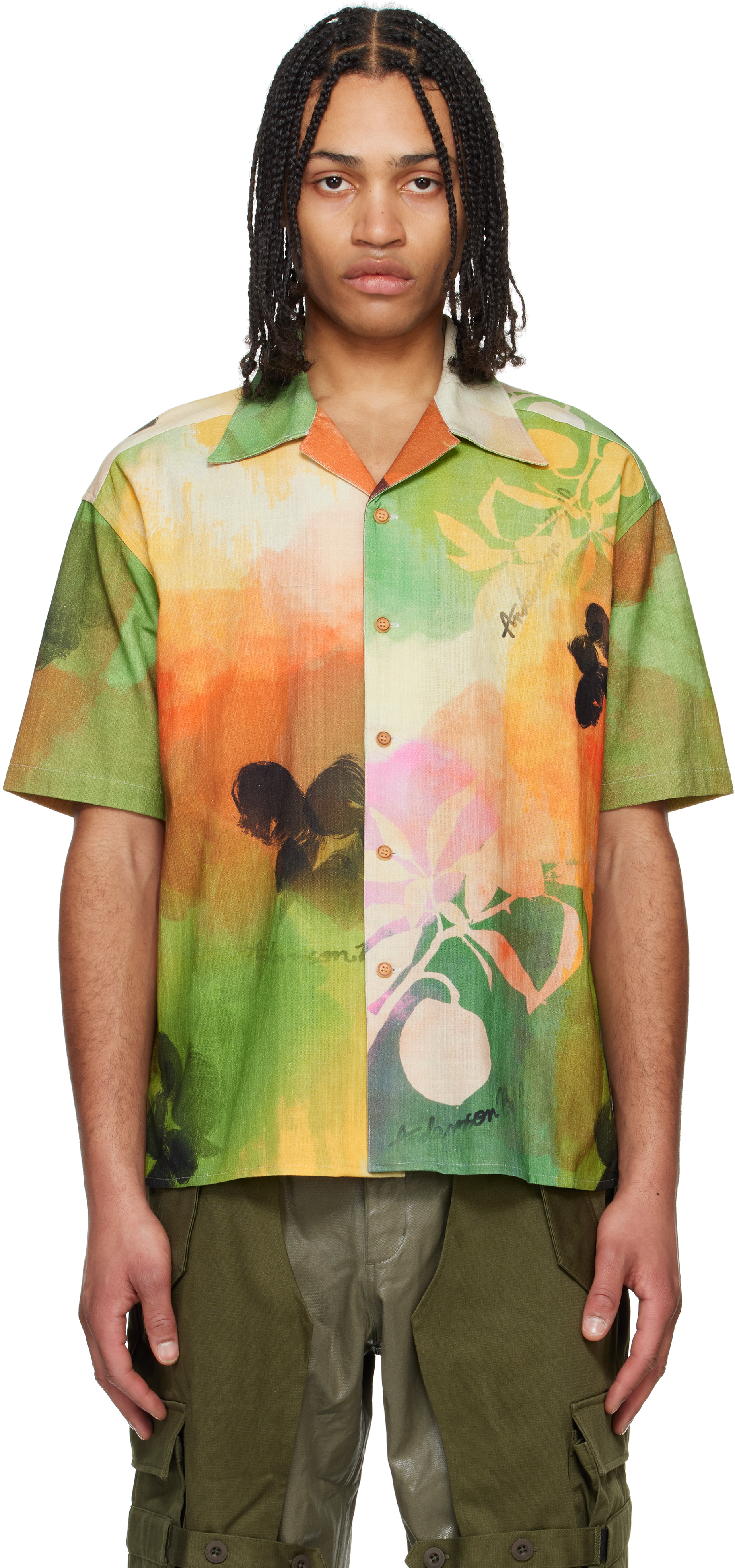SSENSE Exclusive Multicolor Rhino Tie Dye Print Shirt by Andersson