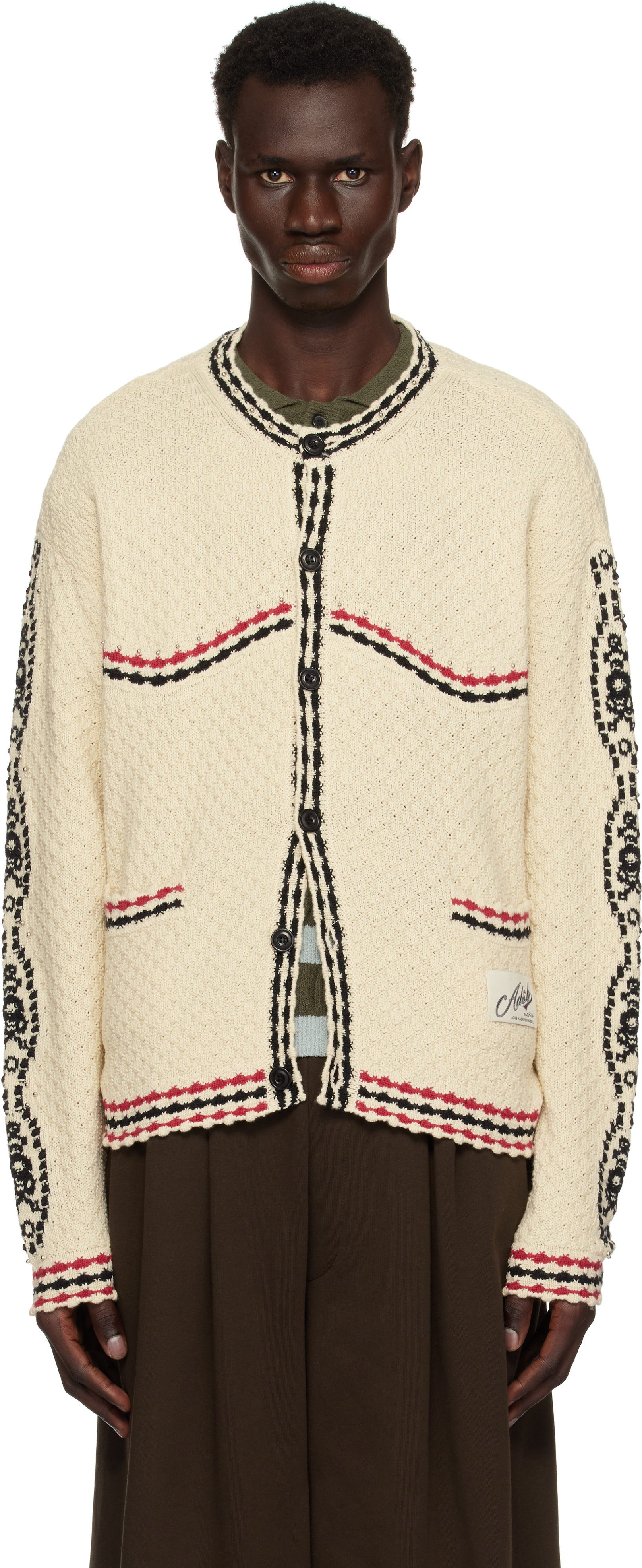 Off-White Fantasia Round-Neck Cardigan