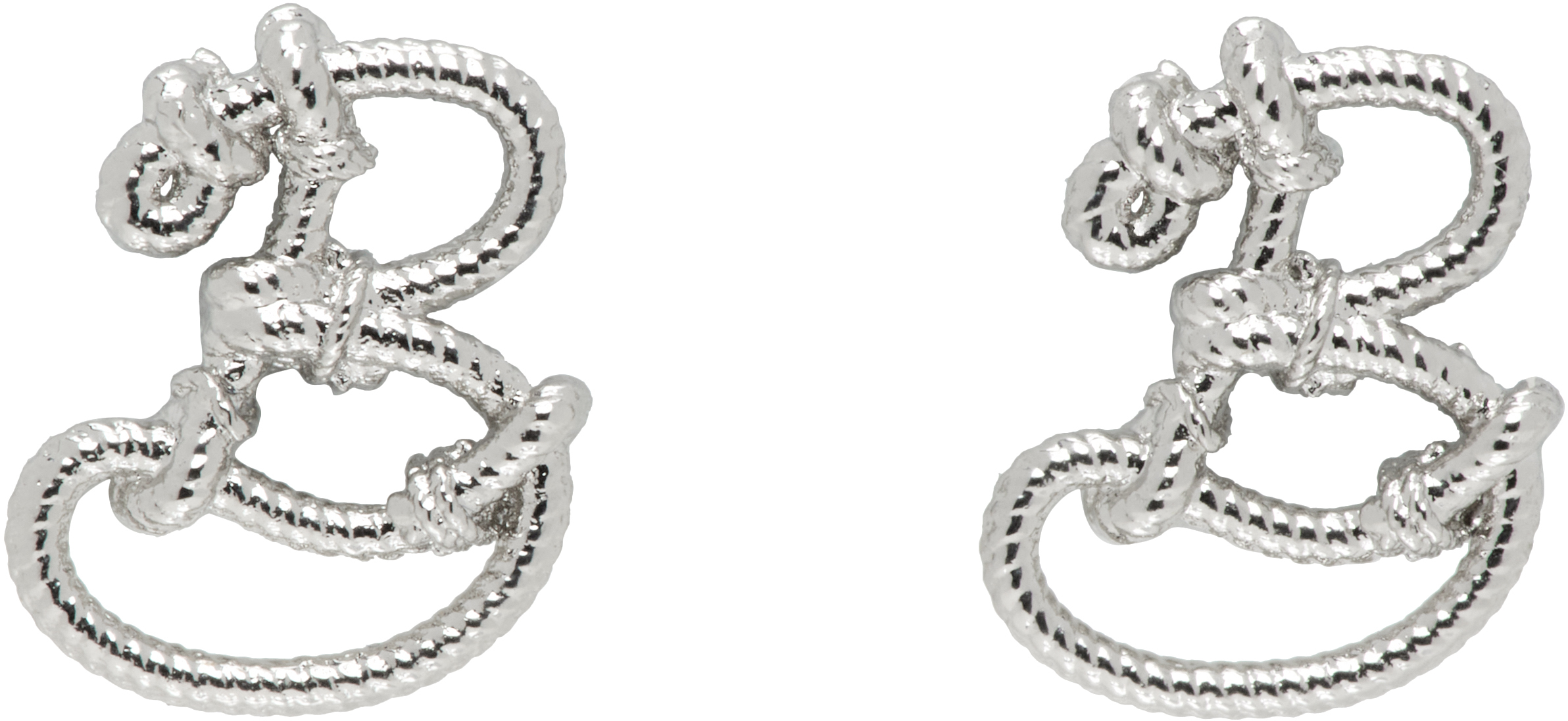 Burberry スモール ノーティカルノット スタッドピアス Burberry: シルバー Small Nautical Knot スタッドピアス