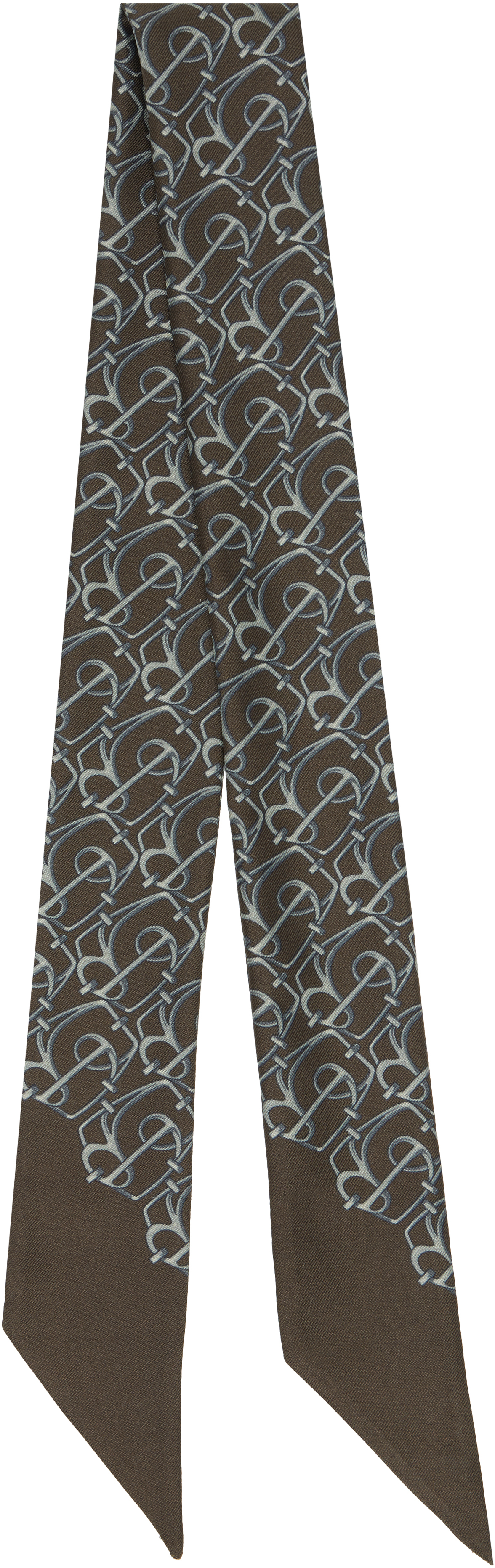 BURBERRY｜ (Skinny B Charm Silk Scarf (8103877)) Skinny B Charm Silk Scarf in Juniper | Burberry® Official