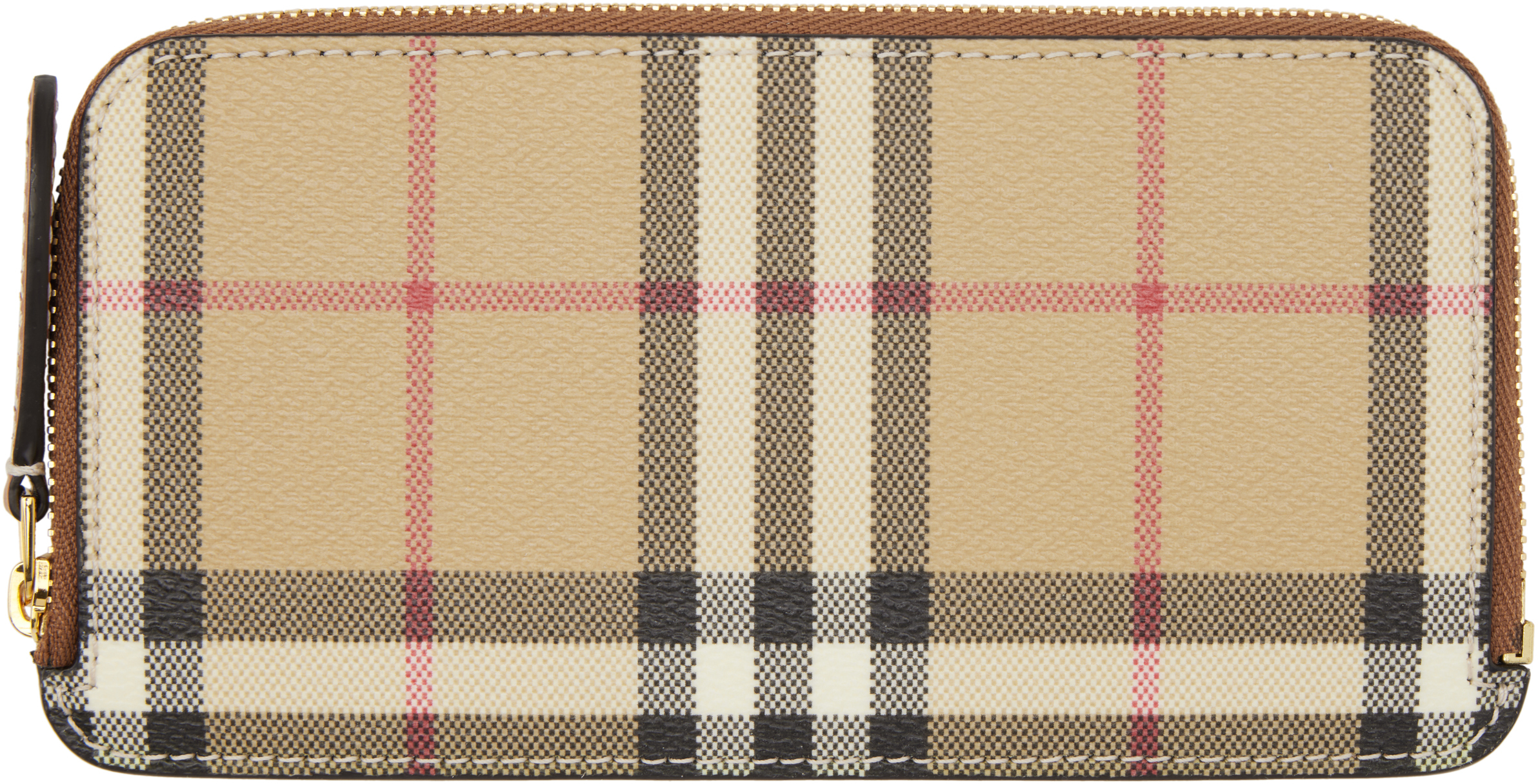 Burberry: Beige & Brown Long Somerset Wallet | SSENSE