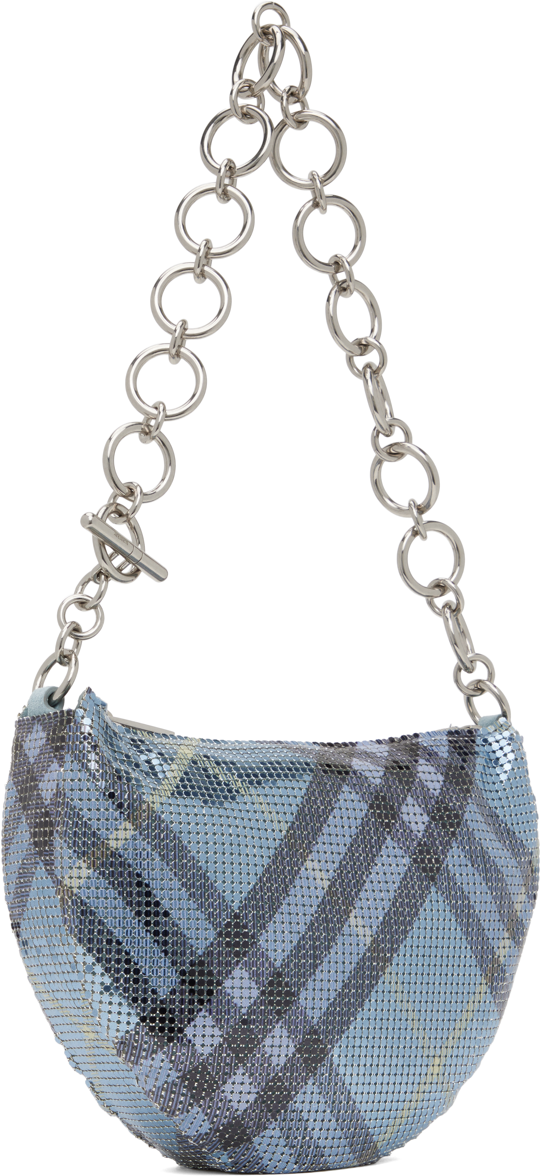 Burberry Blue Chainmail Bag