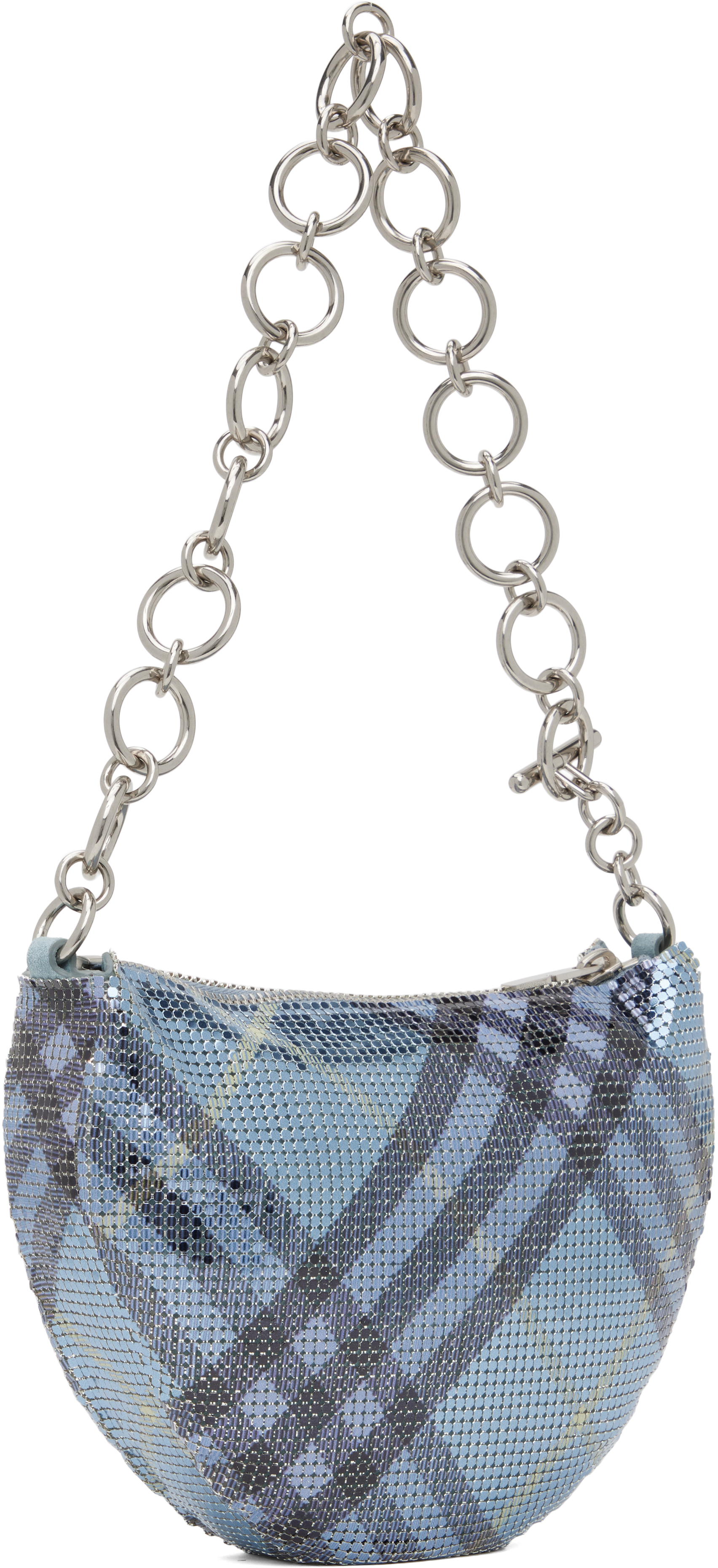 Burberry Blue Chainmail Bag