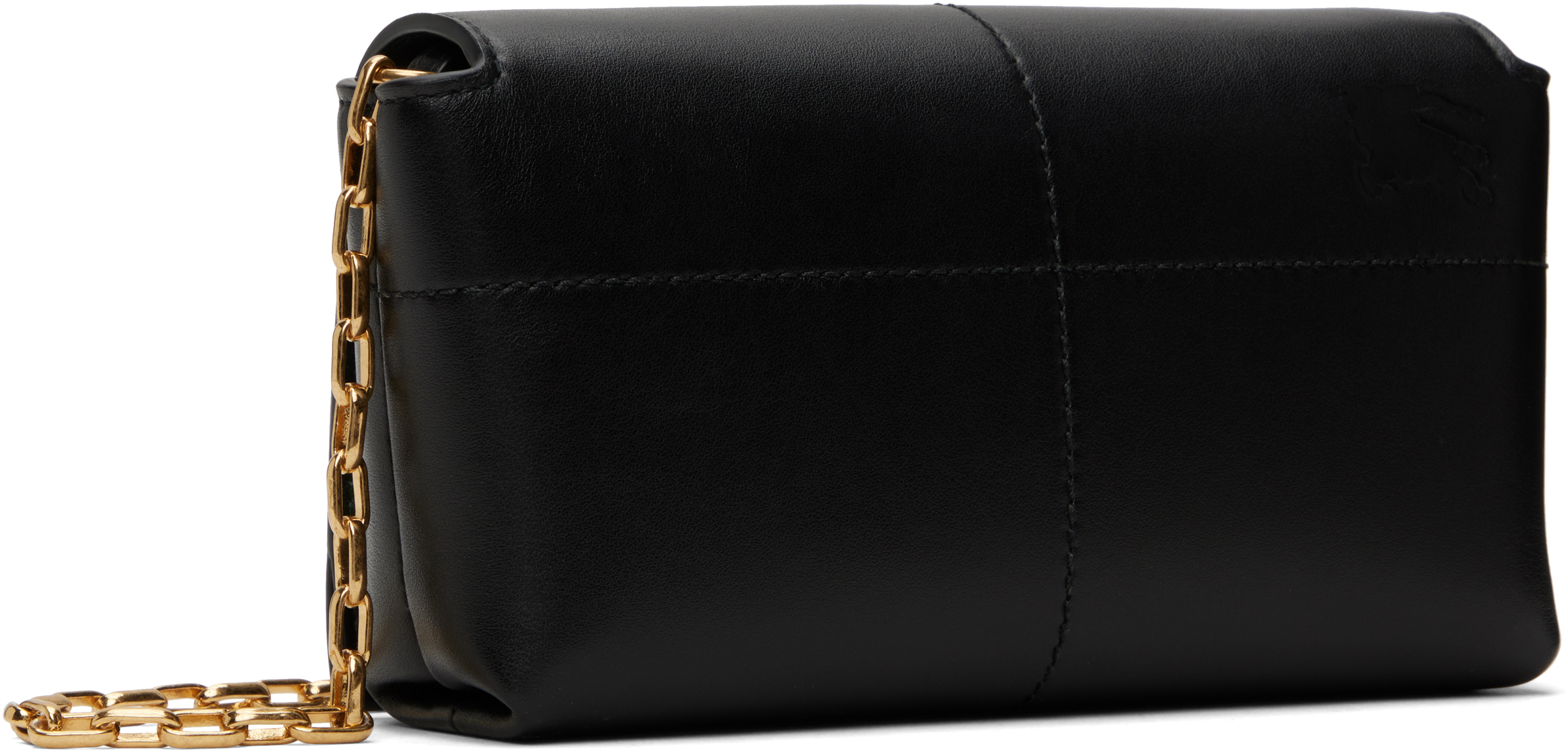 Burberry Snip Chain Shoulder Bag In Black