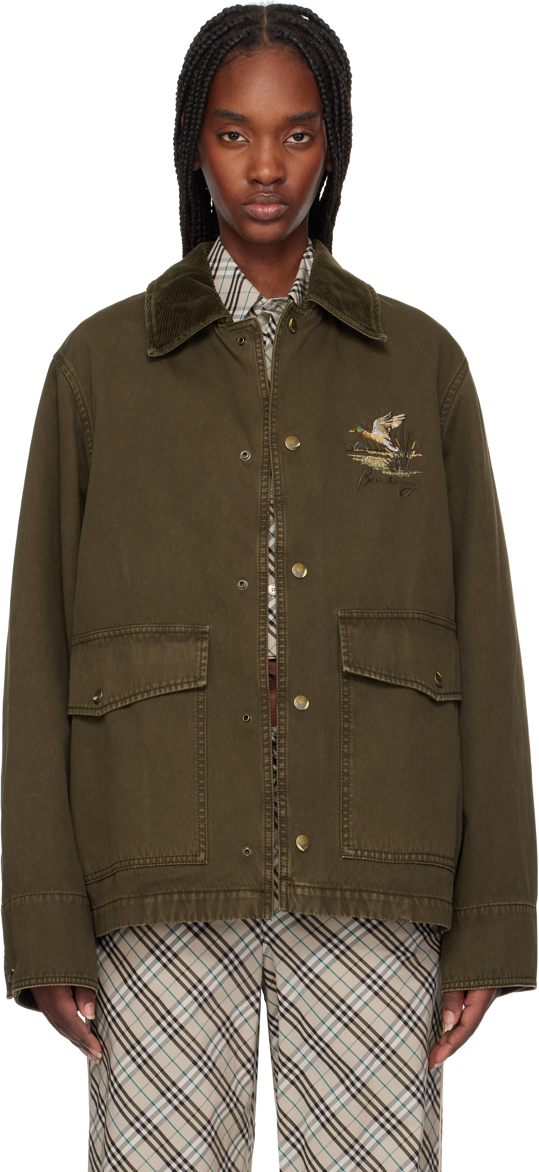 【XL】美品　90s　BURBERRY　バーバリー　シルク　ウールコート 白タグ Burberry ウィメンズ | SSENSE 日本