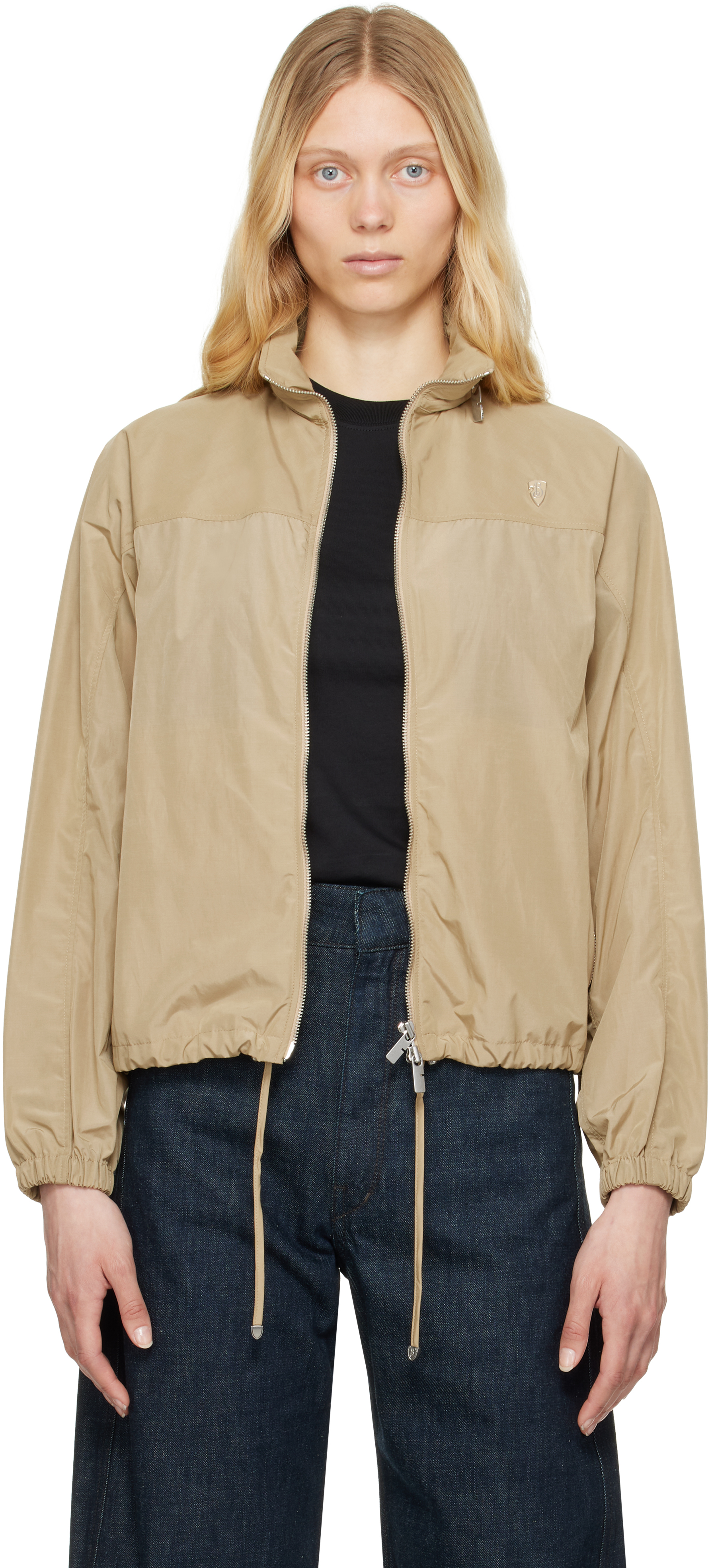 【関税&送料込】Burberry Beige Nylon Jacket Burberry: Beige Nylon Cotton Jacket | SSENSE 日本