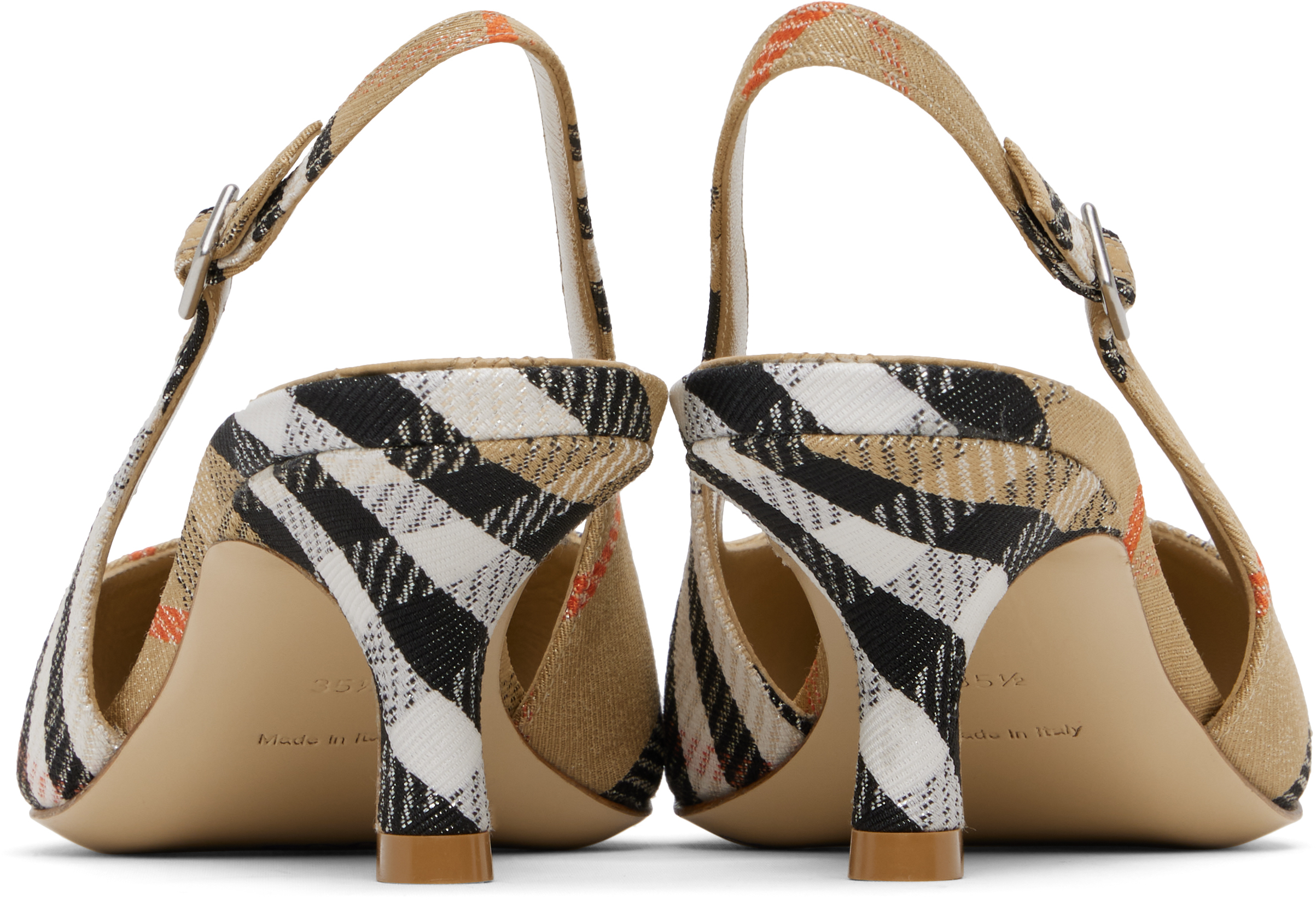 Burberry Slingback Pumps Birdie Check Women