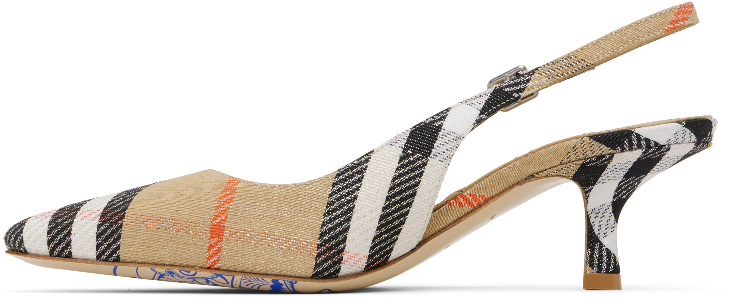Burberry Slingback Pumps Birdie Check Women