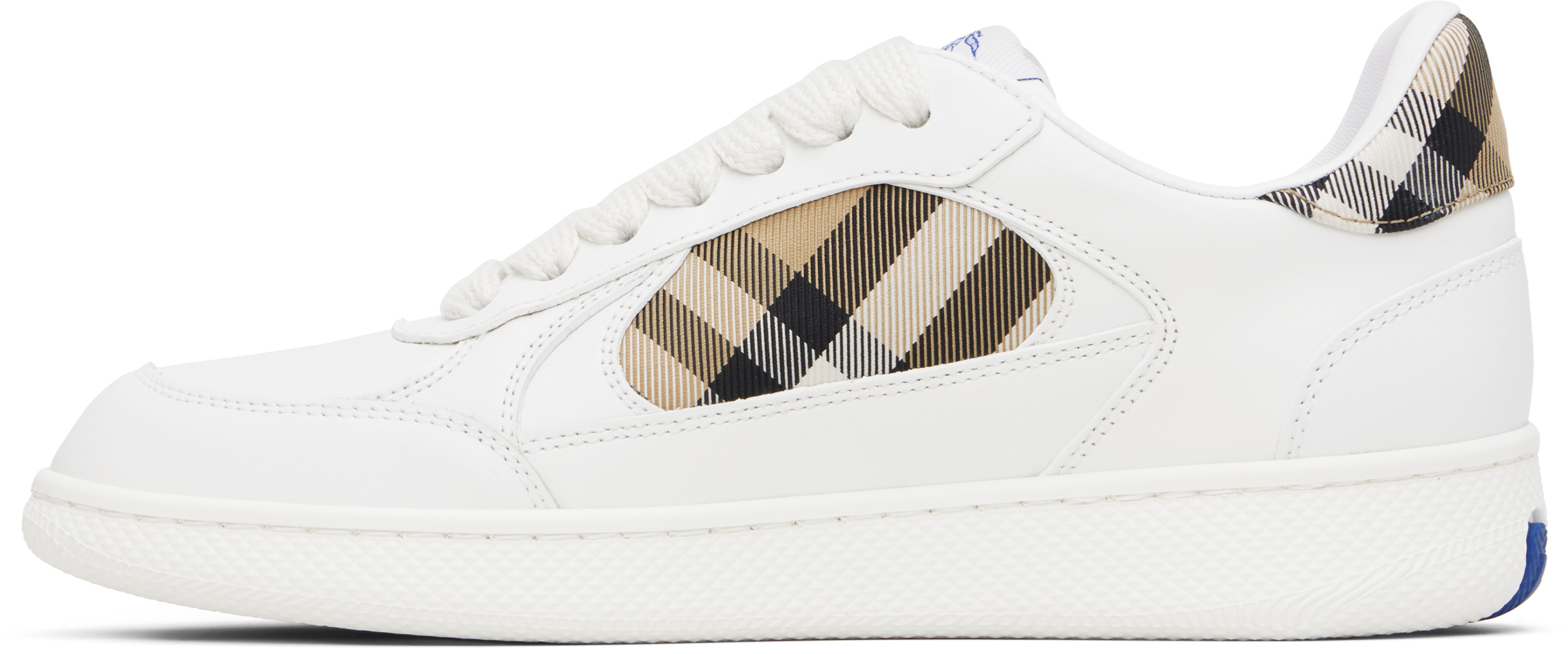 スニーカー BURBERRY Low-top leather sneakers check White sand 5C28A349-62E7-40F3-9CBB-