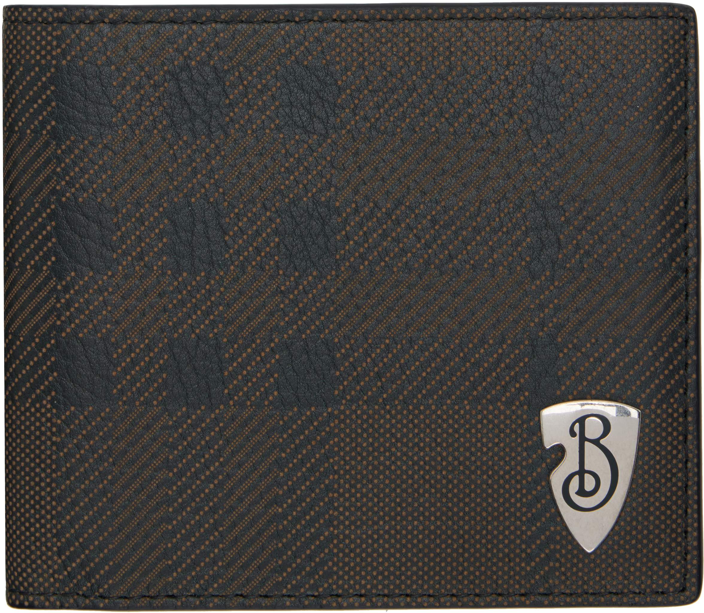 Brown B Shield Bifold Wallet