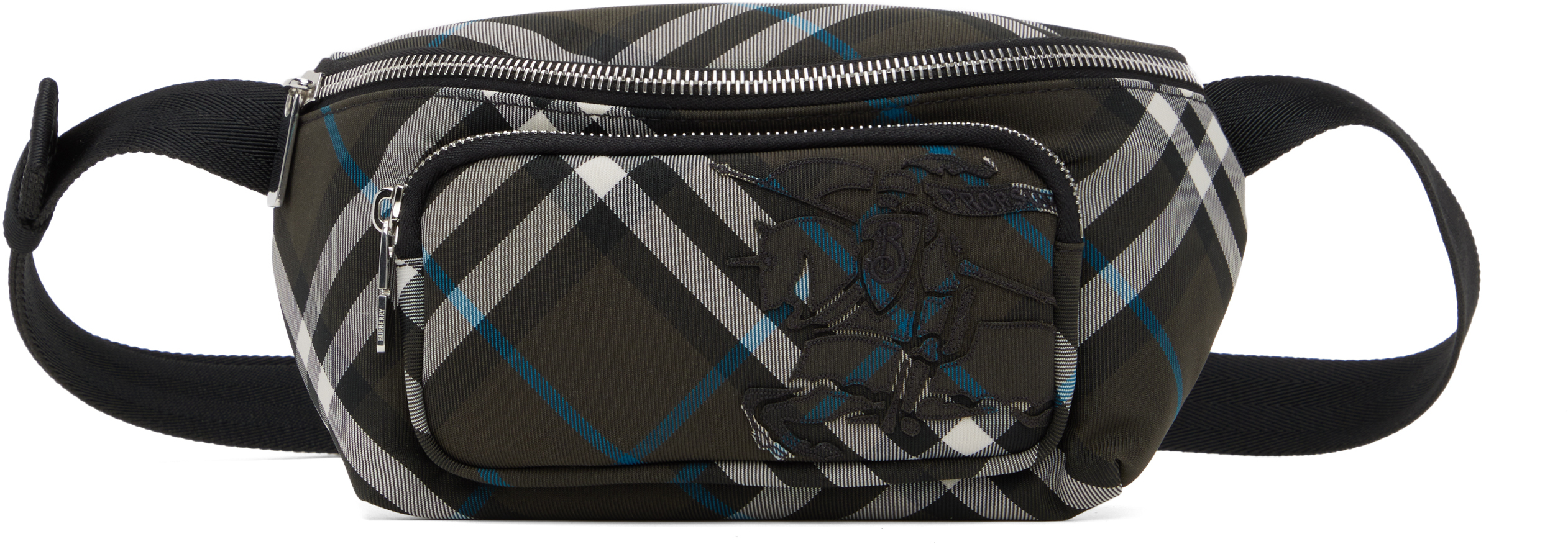 Black Small Check Belt Bag