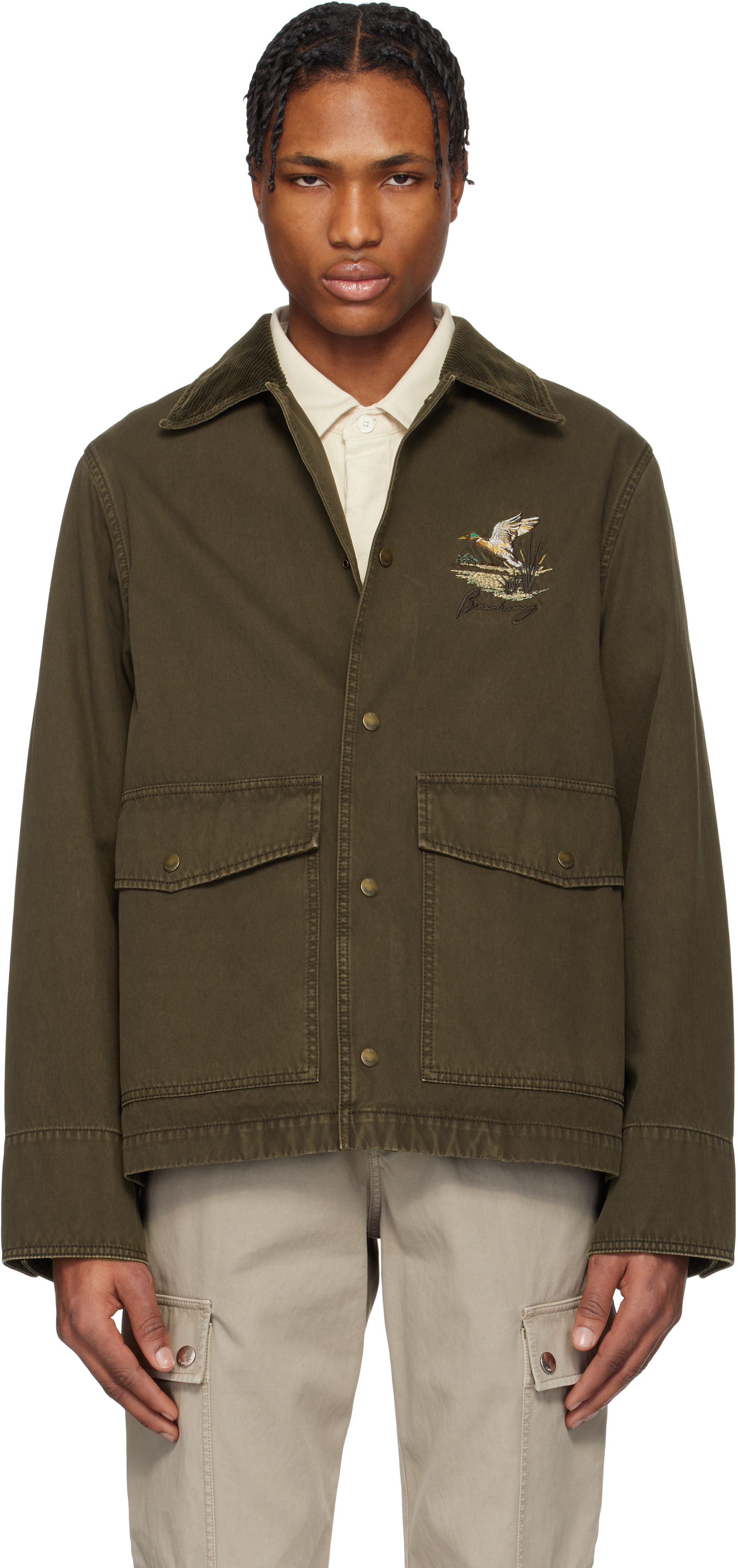 ジャケット Burberry FIELD COTTON JACKET Brown Cotton Field Jacket by Burberry on Sale