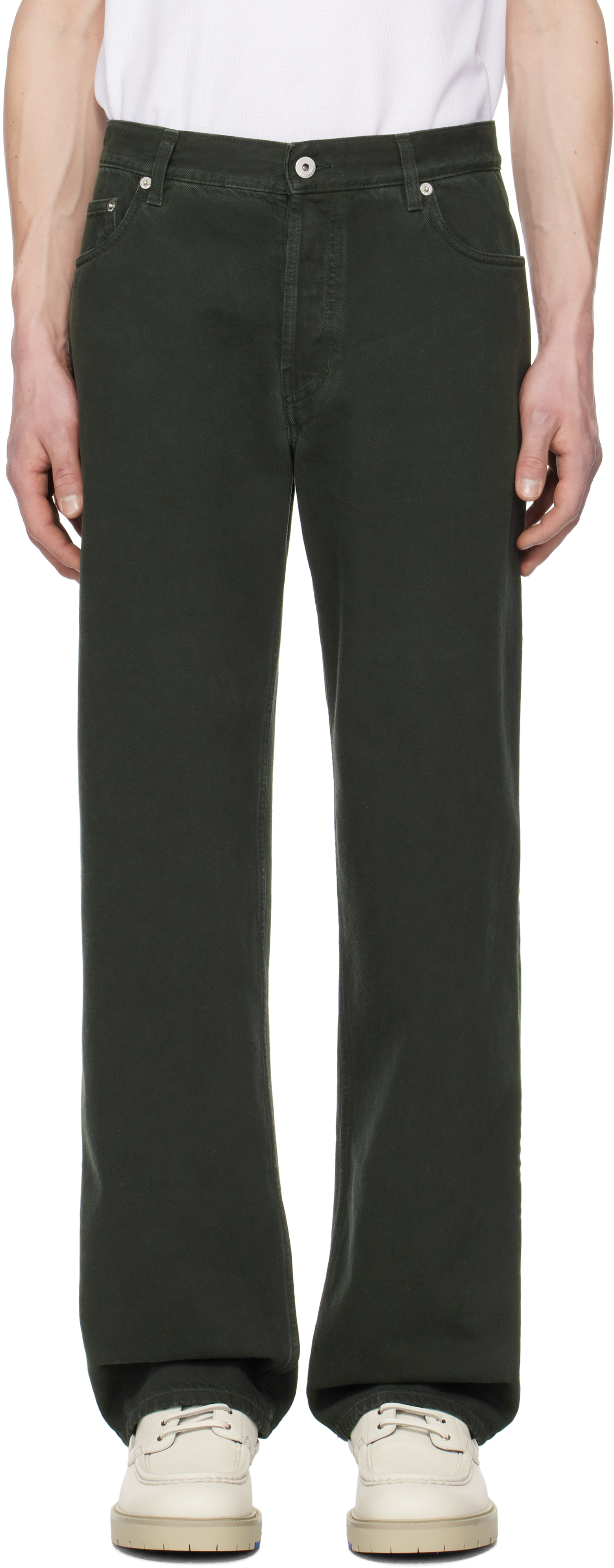 パンツ BURBERRY fade black denim Black Regular-Fit Jeans by Burberry on Sale