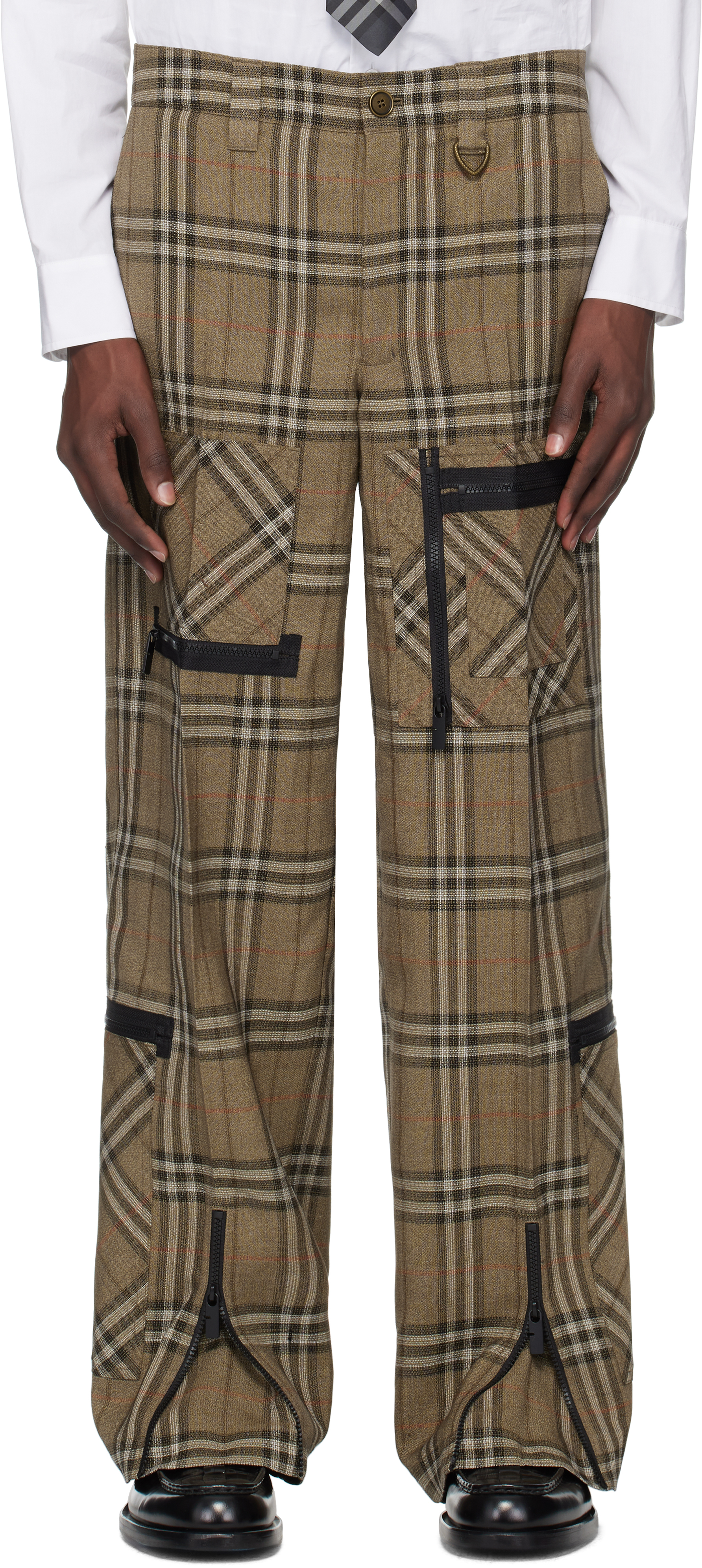 Burberry Cargo Pant With Embroidered Viscose Blend In Multi