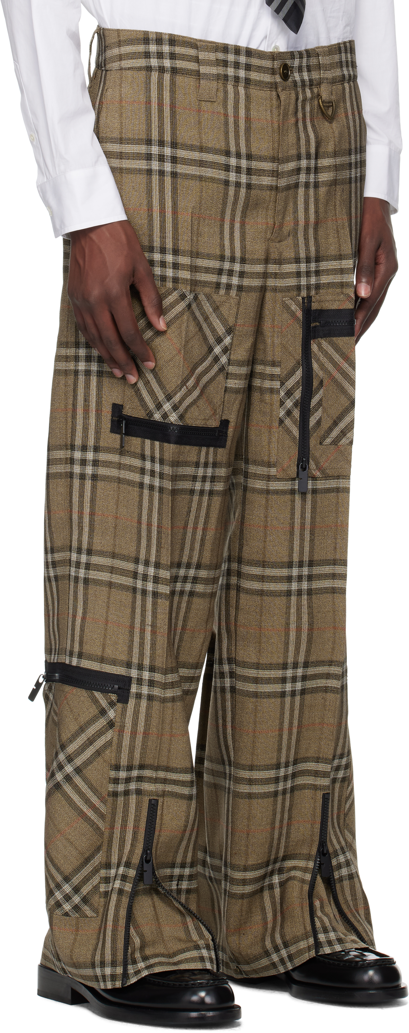 Burberry Cargo Pant With Embroidered Viscose Blend In Multi