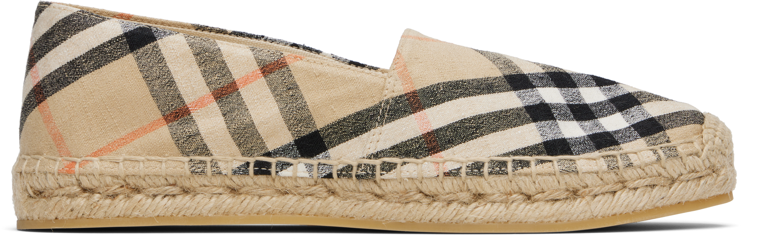 【関税込み】Burberry ベージュ Mews チェック エスパドリーユ 関税込み】Burberry ベージュ Mews チェック エスパドリーユ