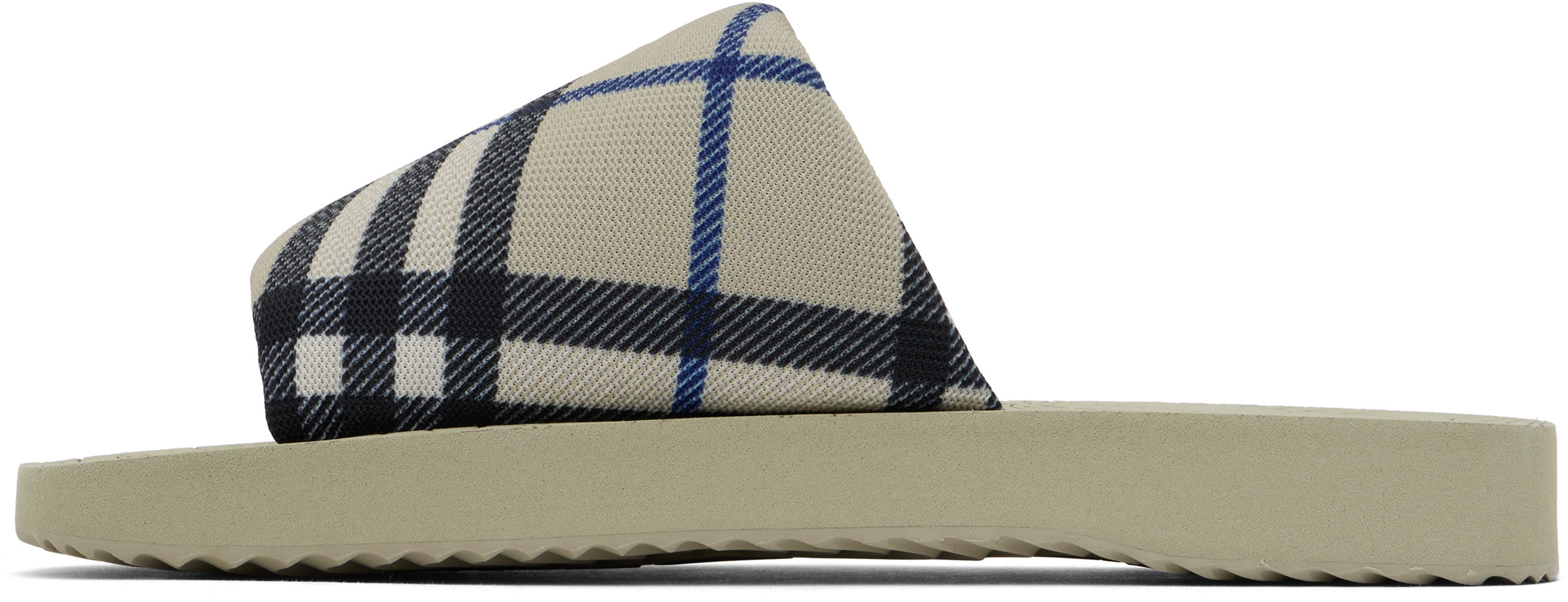 Burberry Beige Check Trek Sandals In Lichen Ip Check