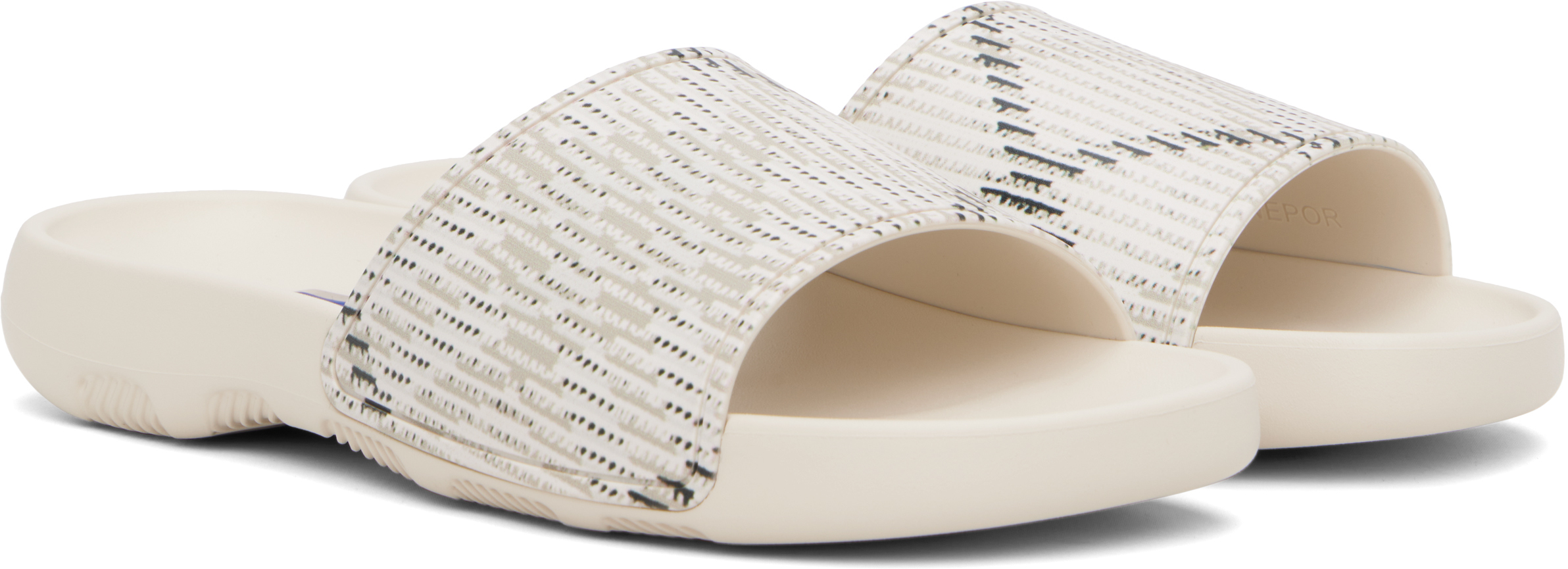 Burberry Beige Check Dive Pool Slides