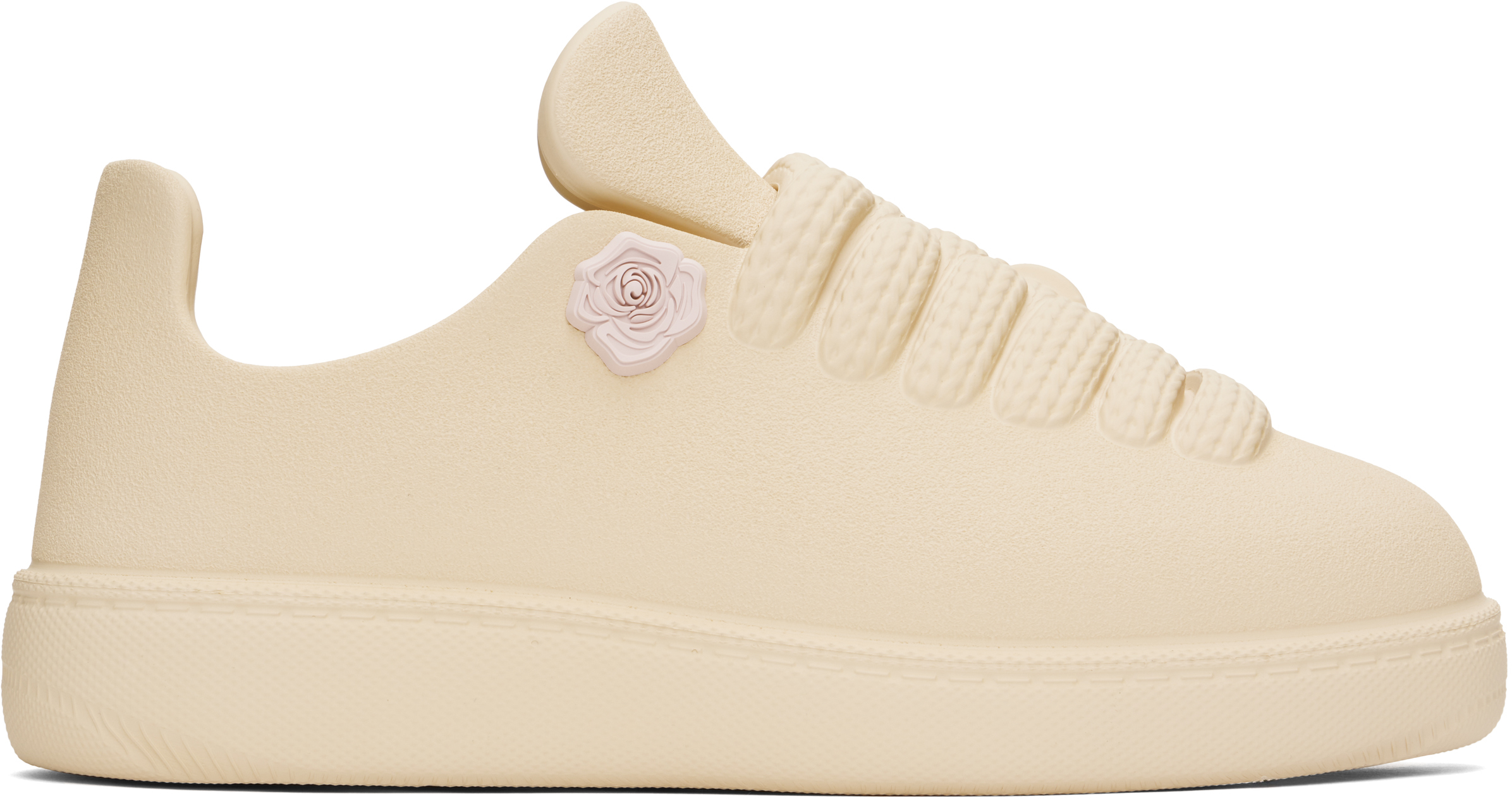 【BURBERRY】ベージュコットンスニーカー BURBERRY Burberry バーバリー スニーカー RAMSEY Low Sneakers