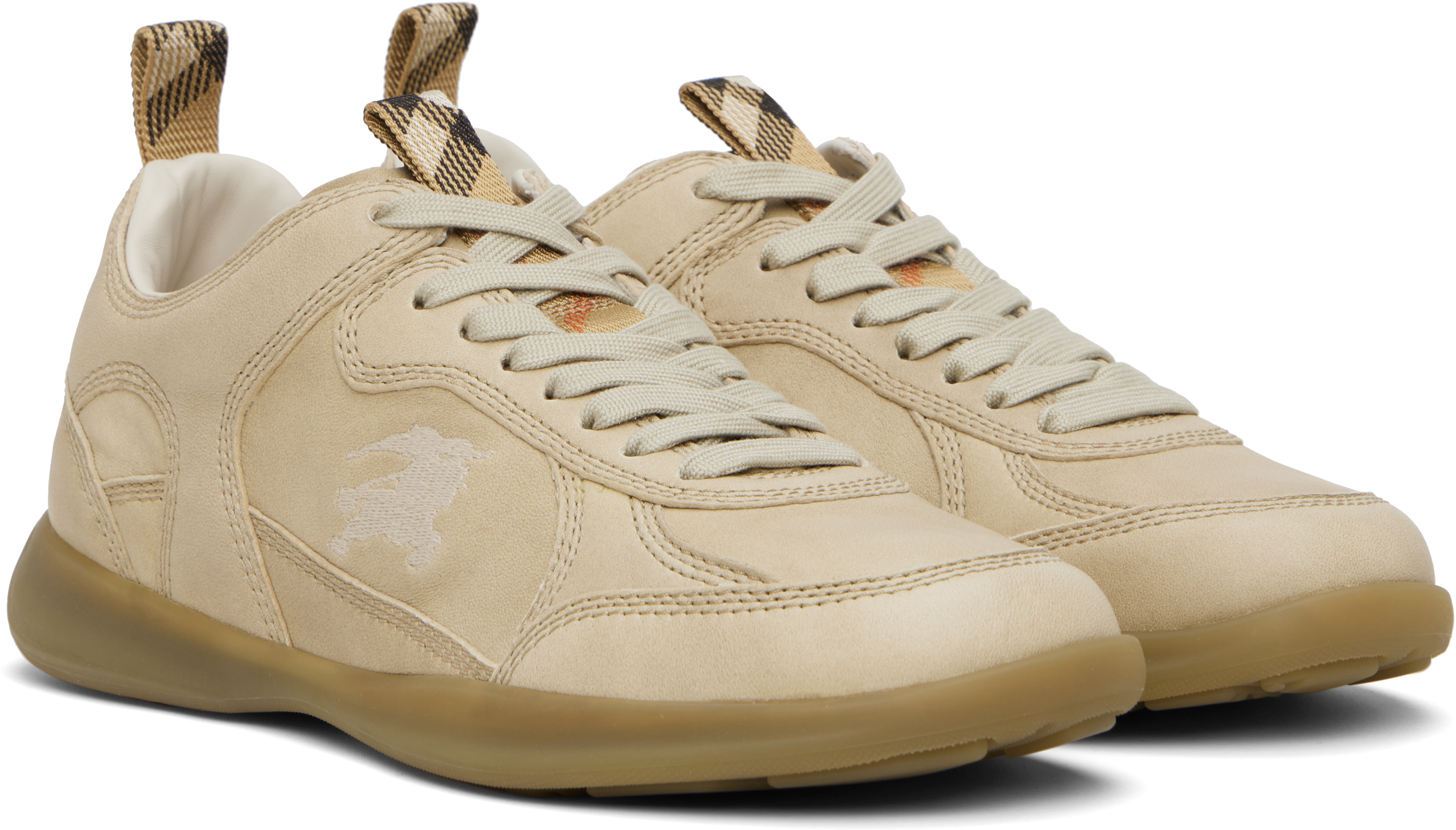 Burberry Matrix Leather Sneaker In Multi