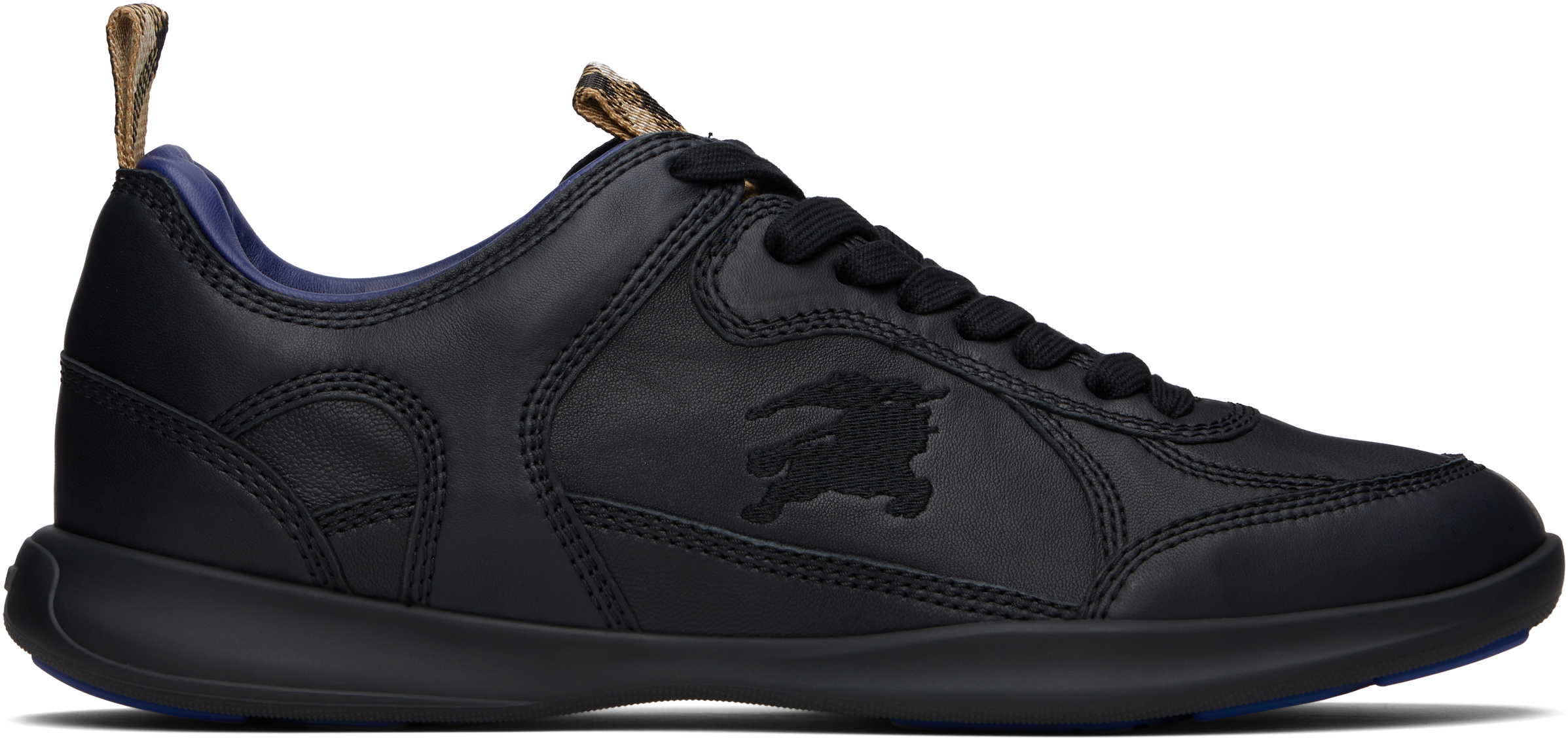 スニーカー Burberry MATRIX SNEAKERS Black Leather Matrix Sneakers by Burberry on Sale