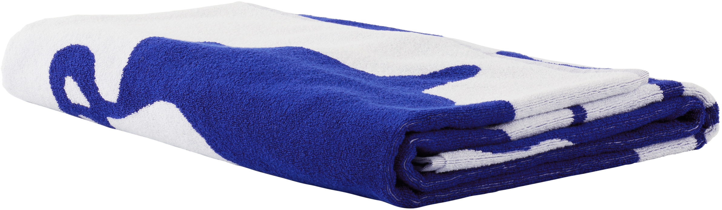 Burberry Navy & White Split Ekd Beach Towel In Knight