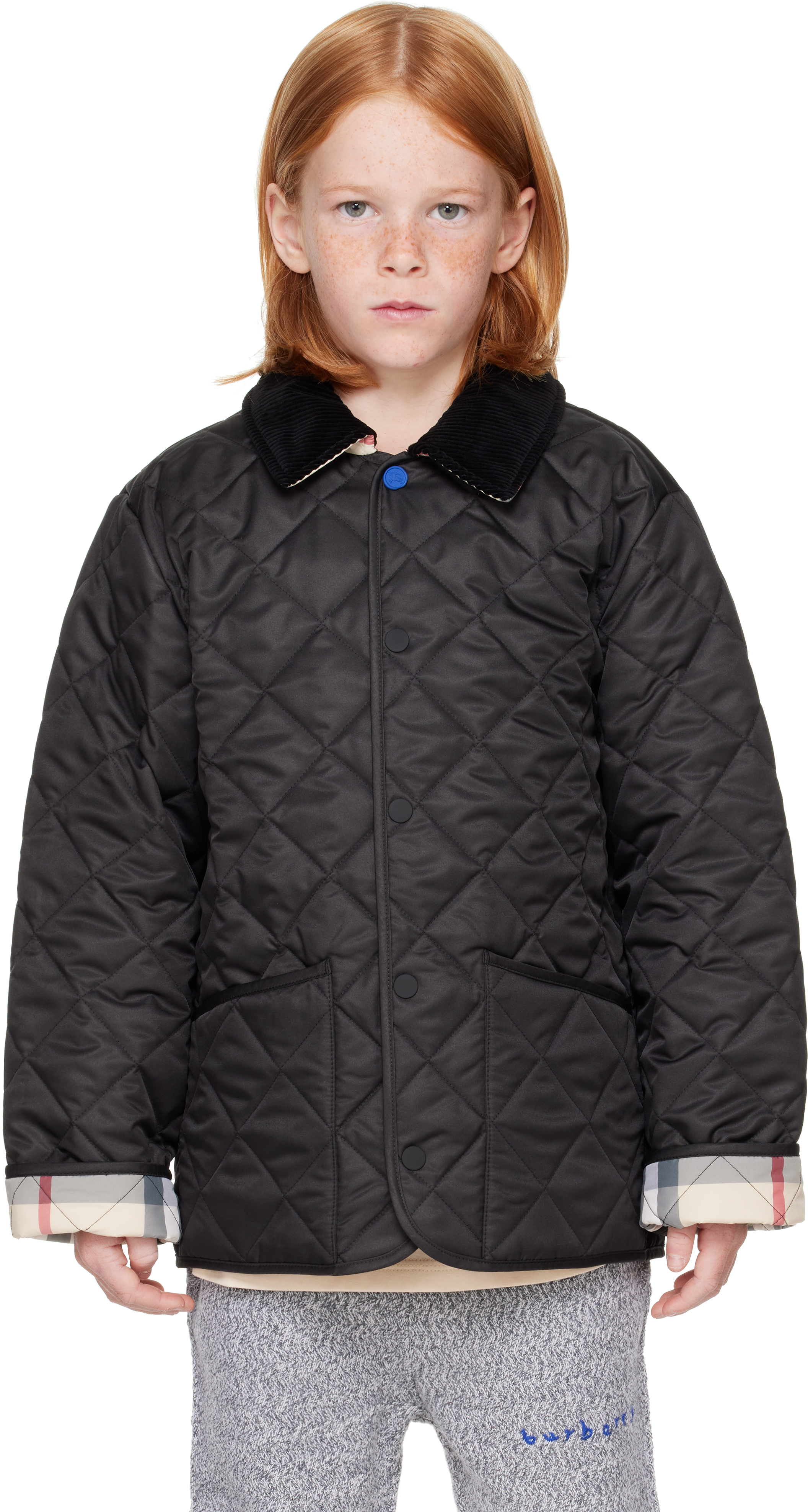 Burberry Kids Black Quilted Jacket