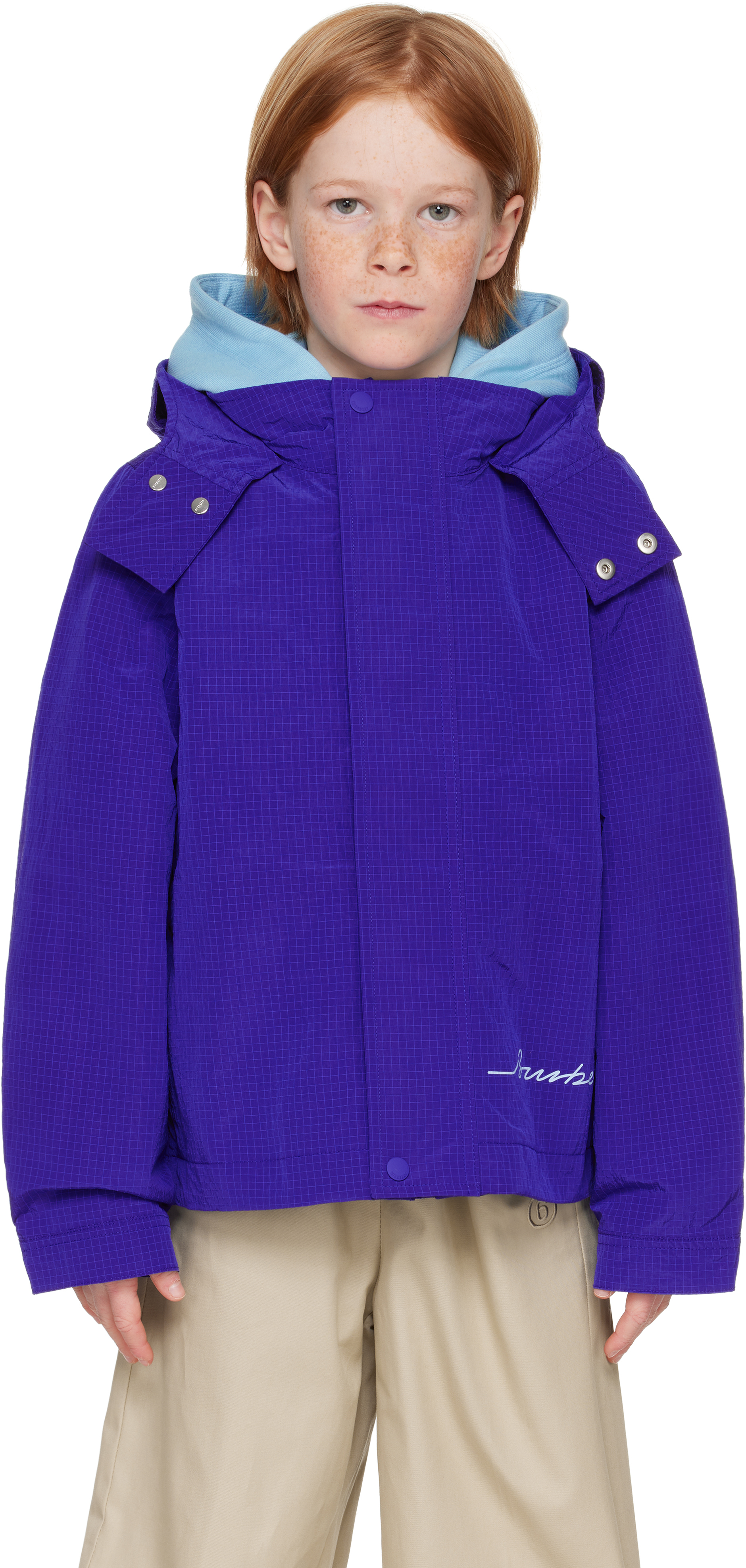 Burberryのキッズ｜ブルー ナイロン ジャケットがセール中