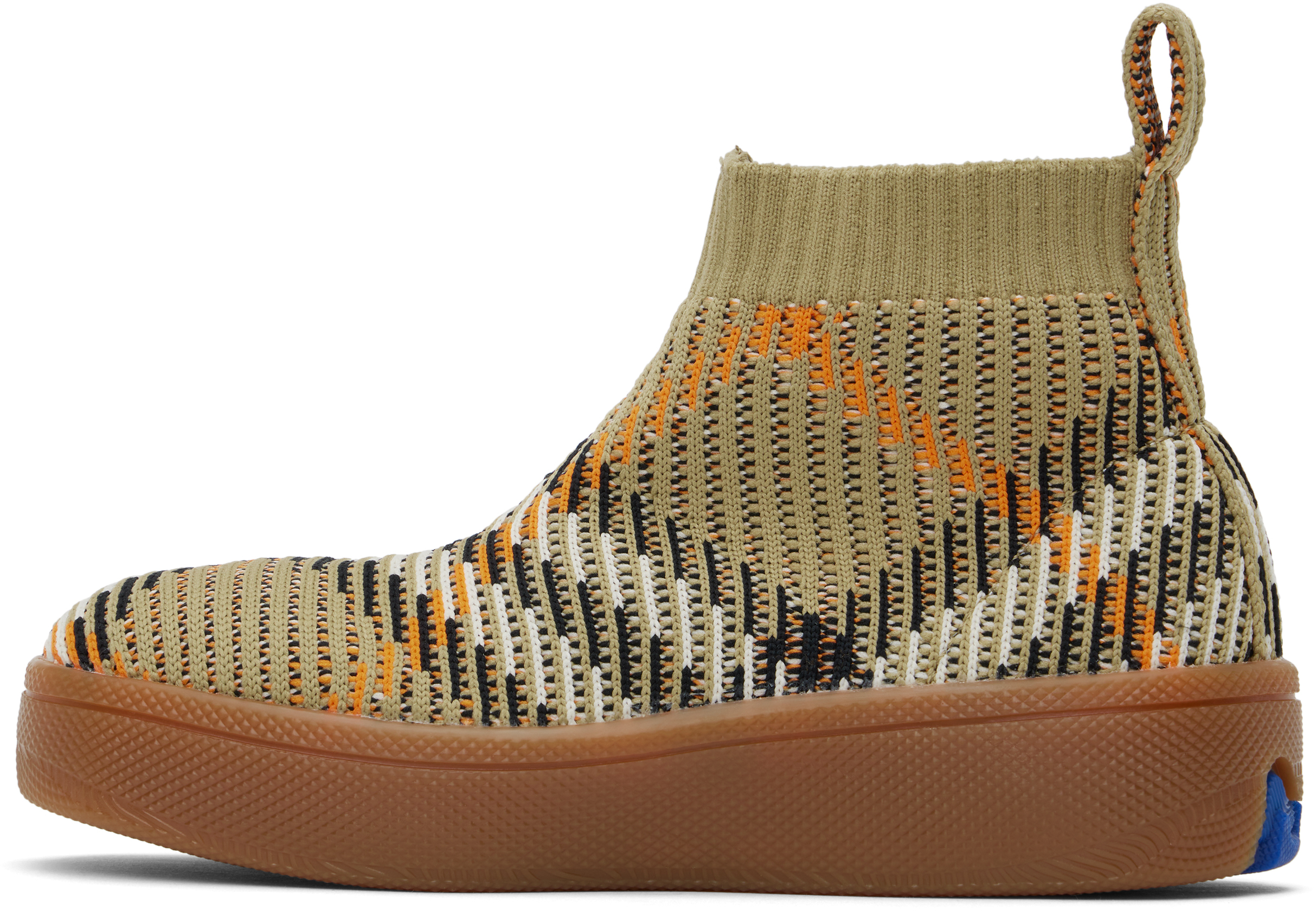 Burberry Kids Beige Check Sock Sneakers In Sand Ip Check