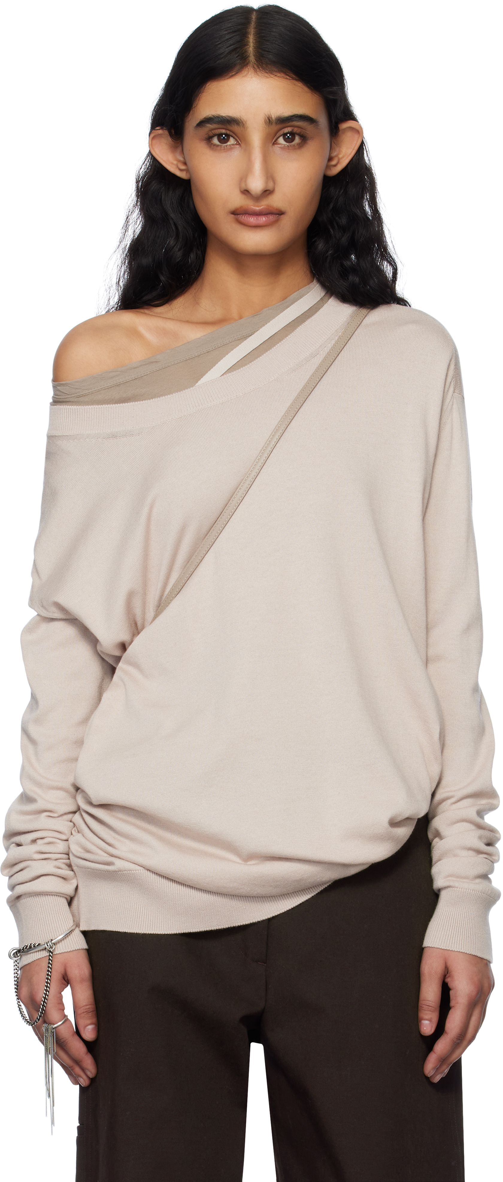 Beige Helle High-Comfort Sweater