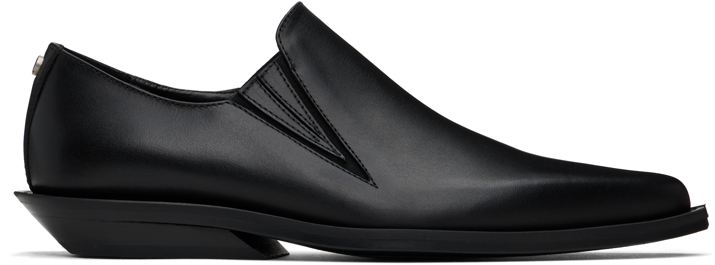 Black Makea Pointy Cowboy Loafers