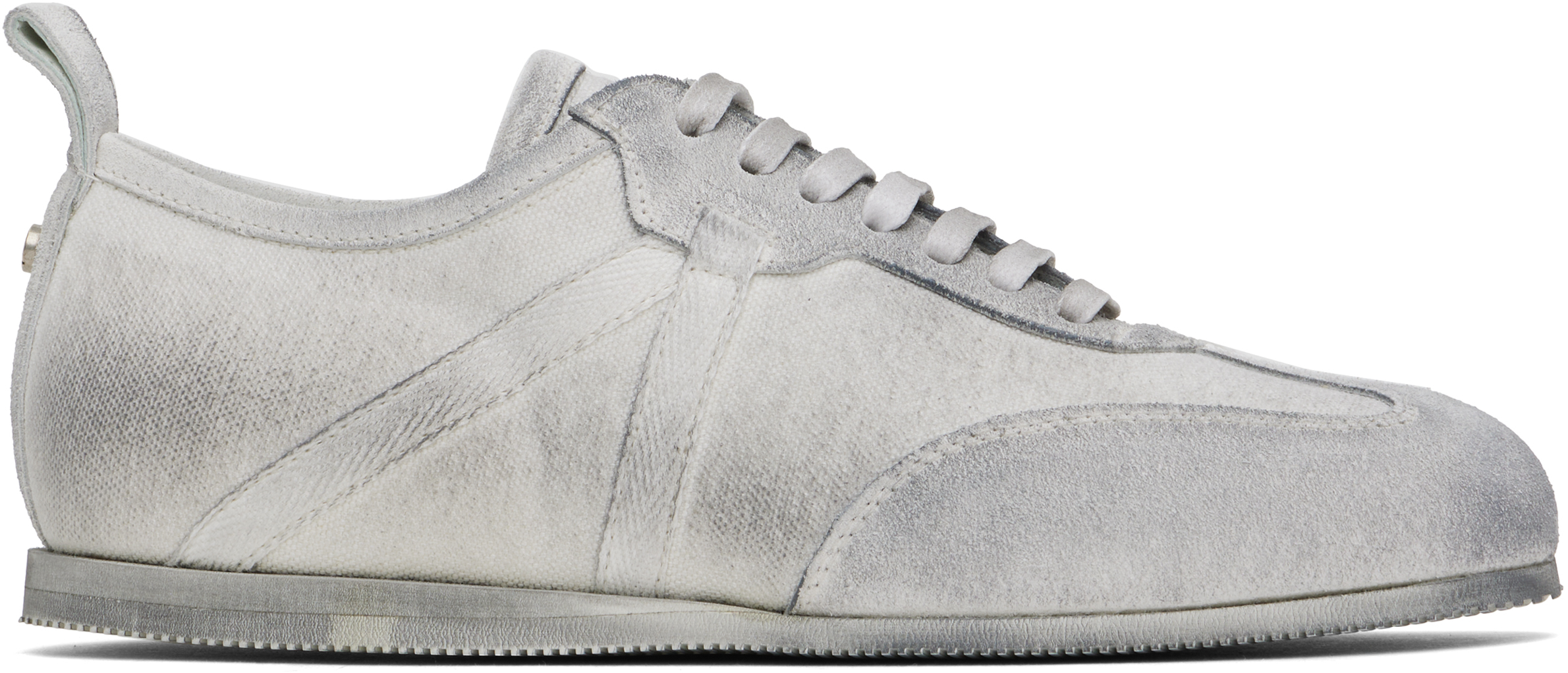 White 
Gray Siru Low-Top Boxing Sneakers