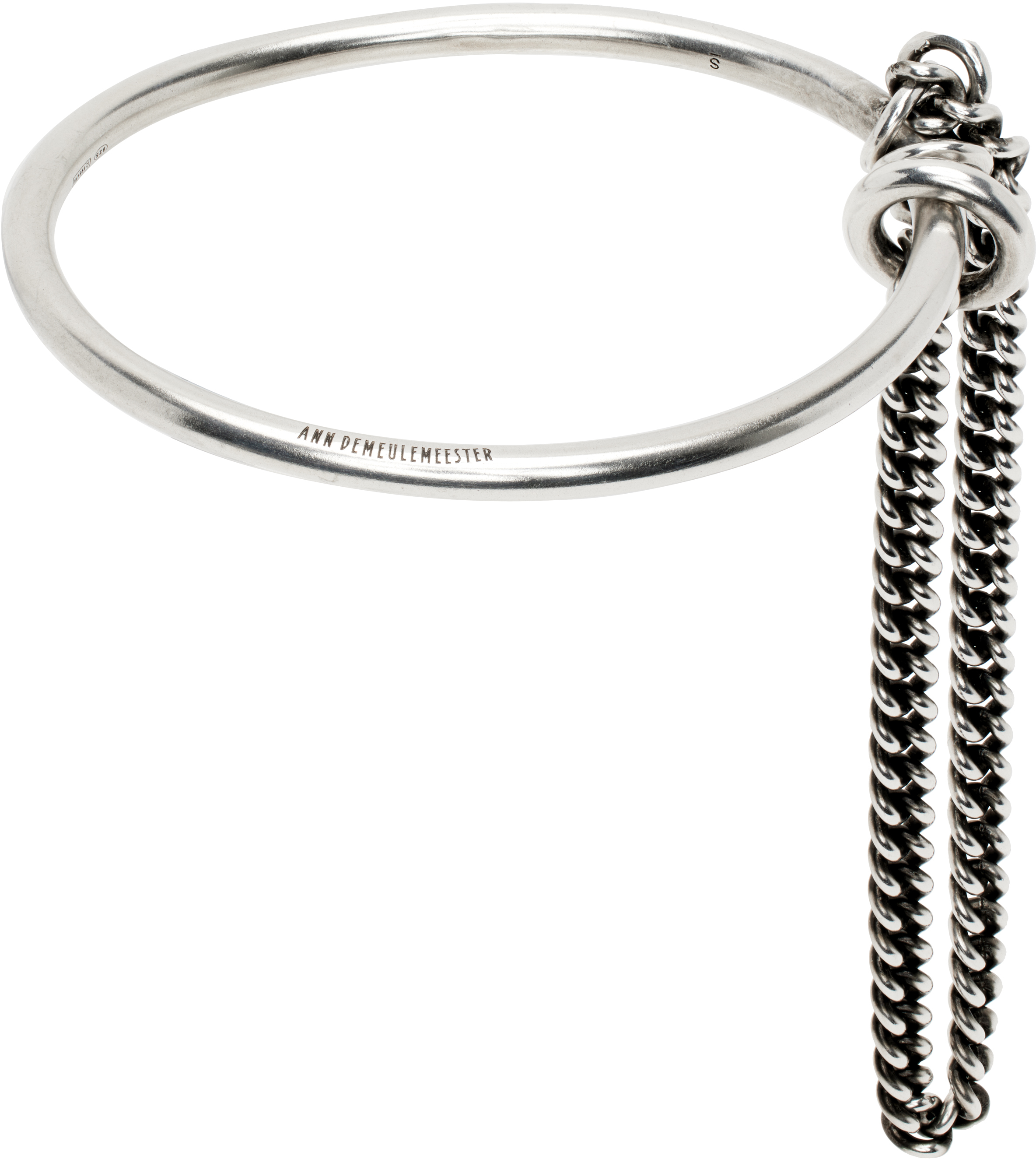 Silver Vokko Chain Bangle Bracelet