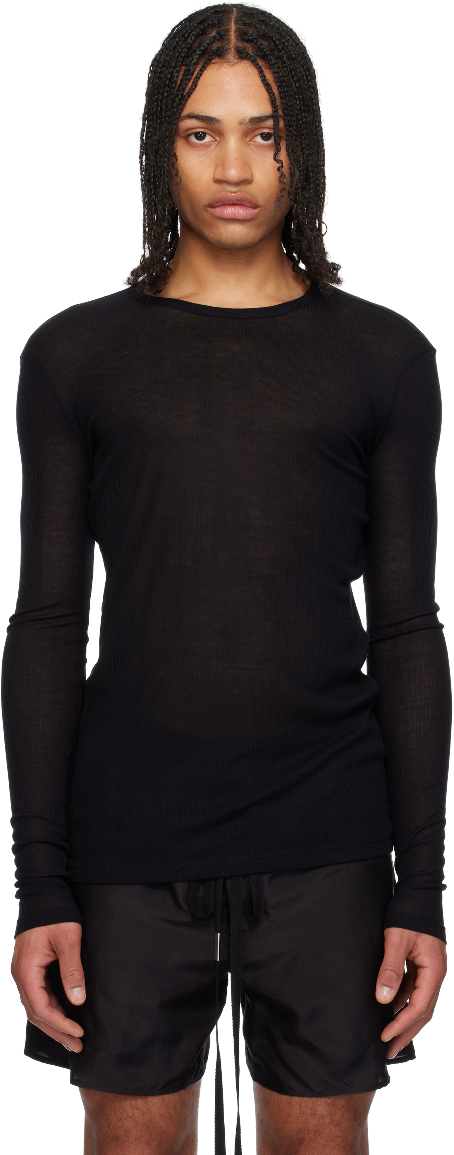 Black Greg Slim Fit Long Sleeve T-shirt