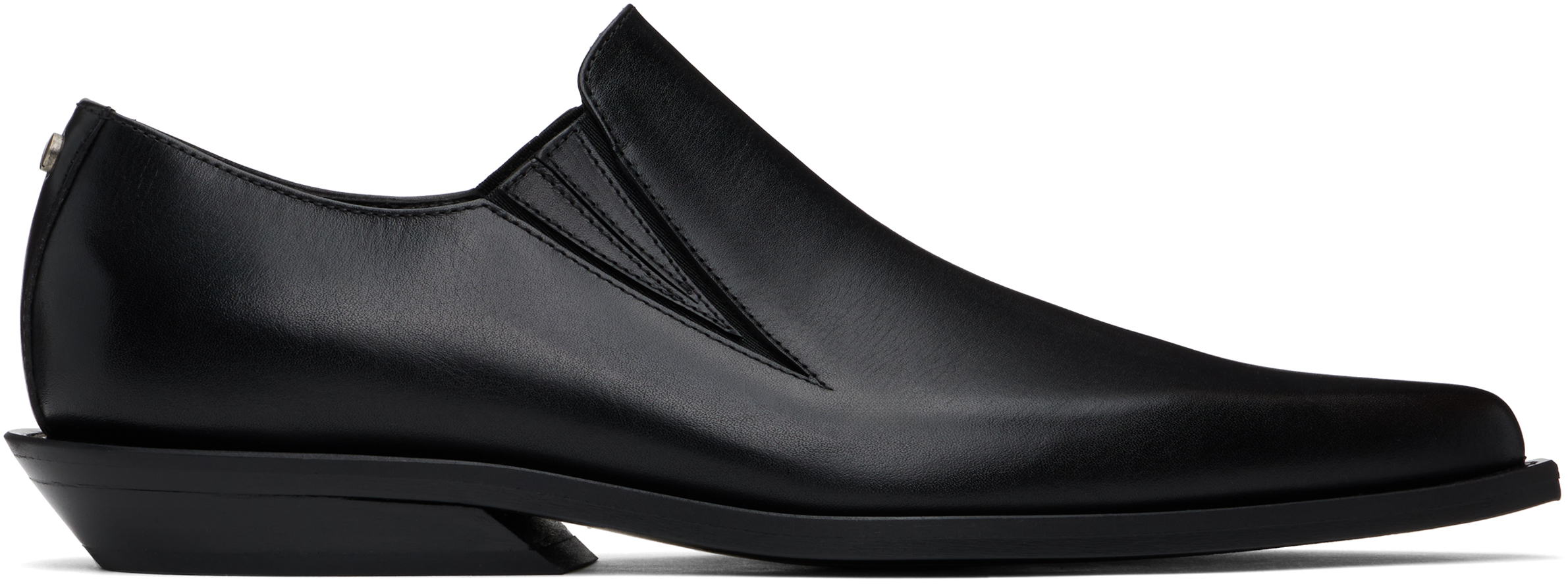 Black Makea Pointy Cowboy Loafers