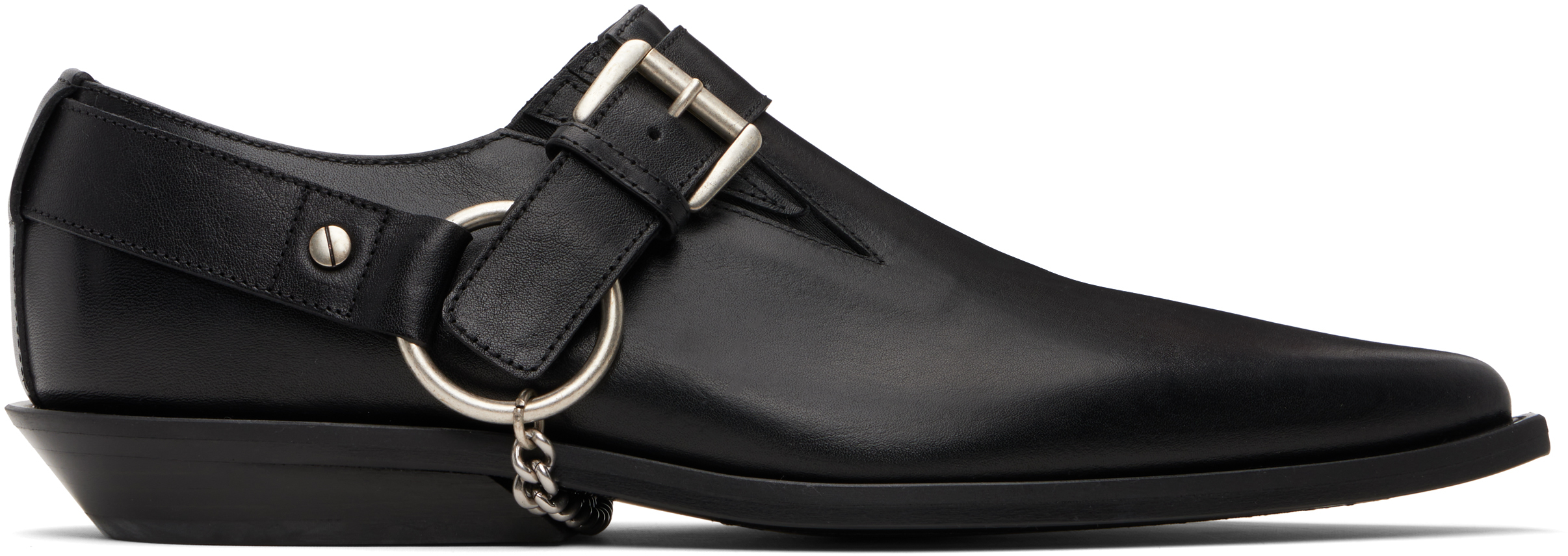 Black Danby Pointy Cowboy Loafers