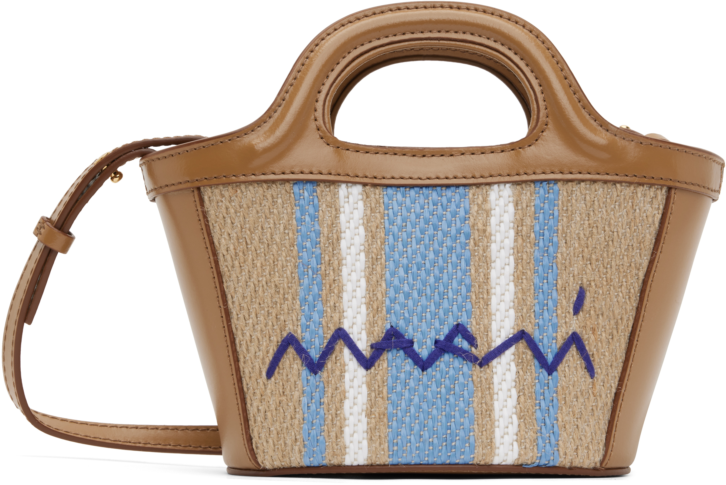 【関税込み】Marni ブラウン マイクロ Tropicalia トートバッグ Marniのブラウン マイクロ Tropicalia トートバッグがセール中